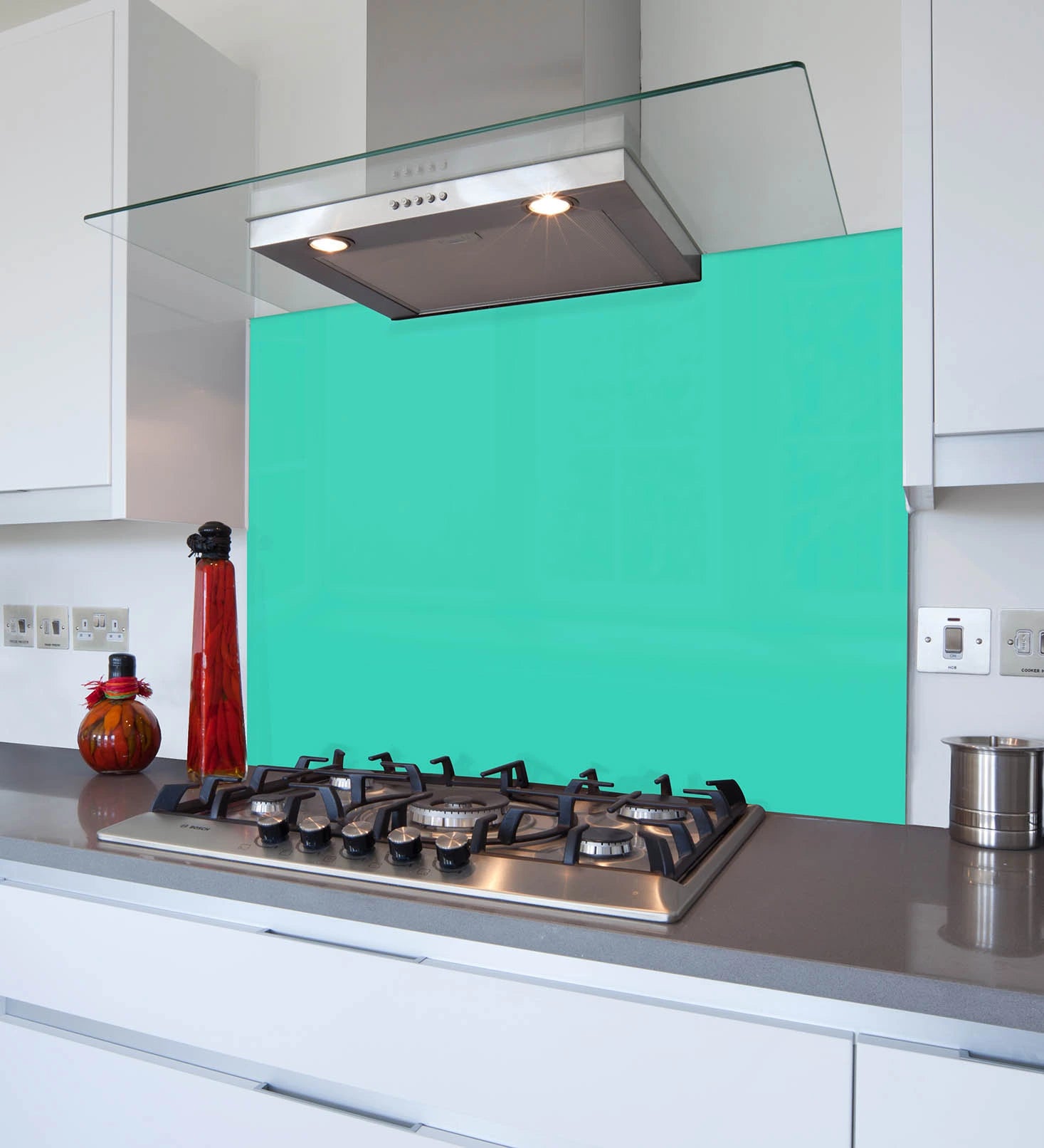 Aqua Marine Glass Splashback