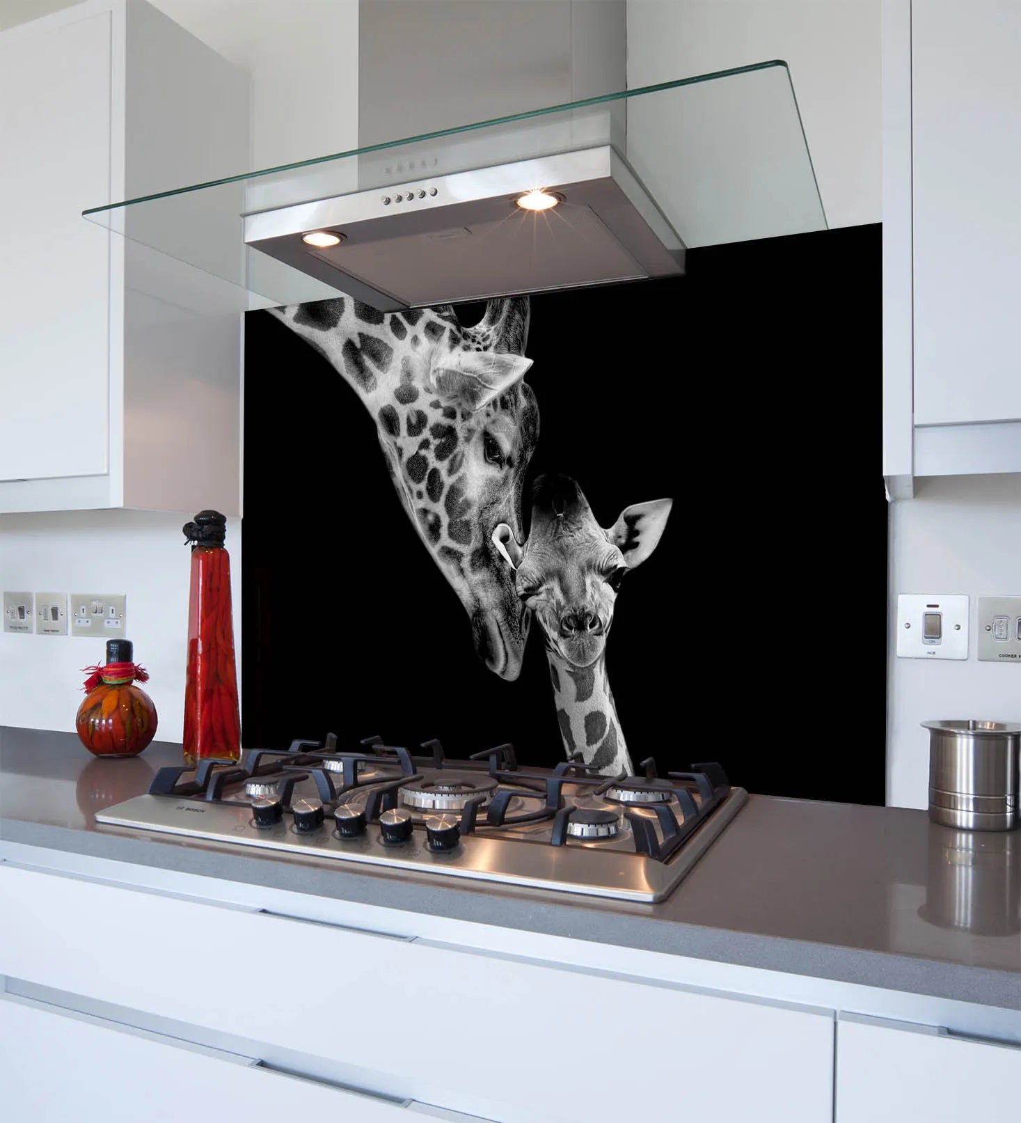 Baby Giraffe Glass Splashback