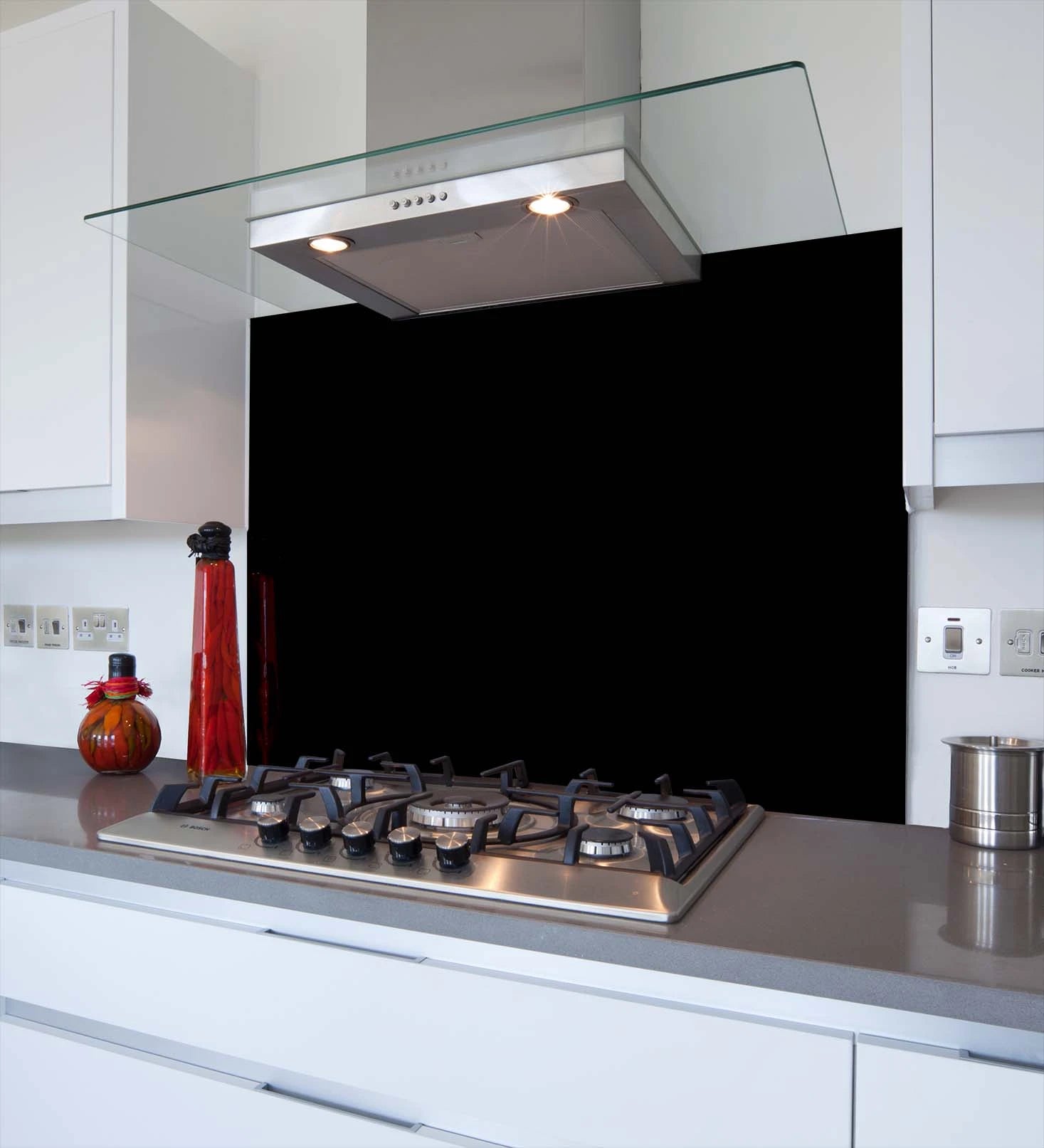Black Glass Splashback