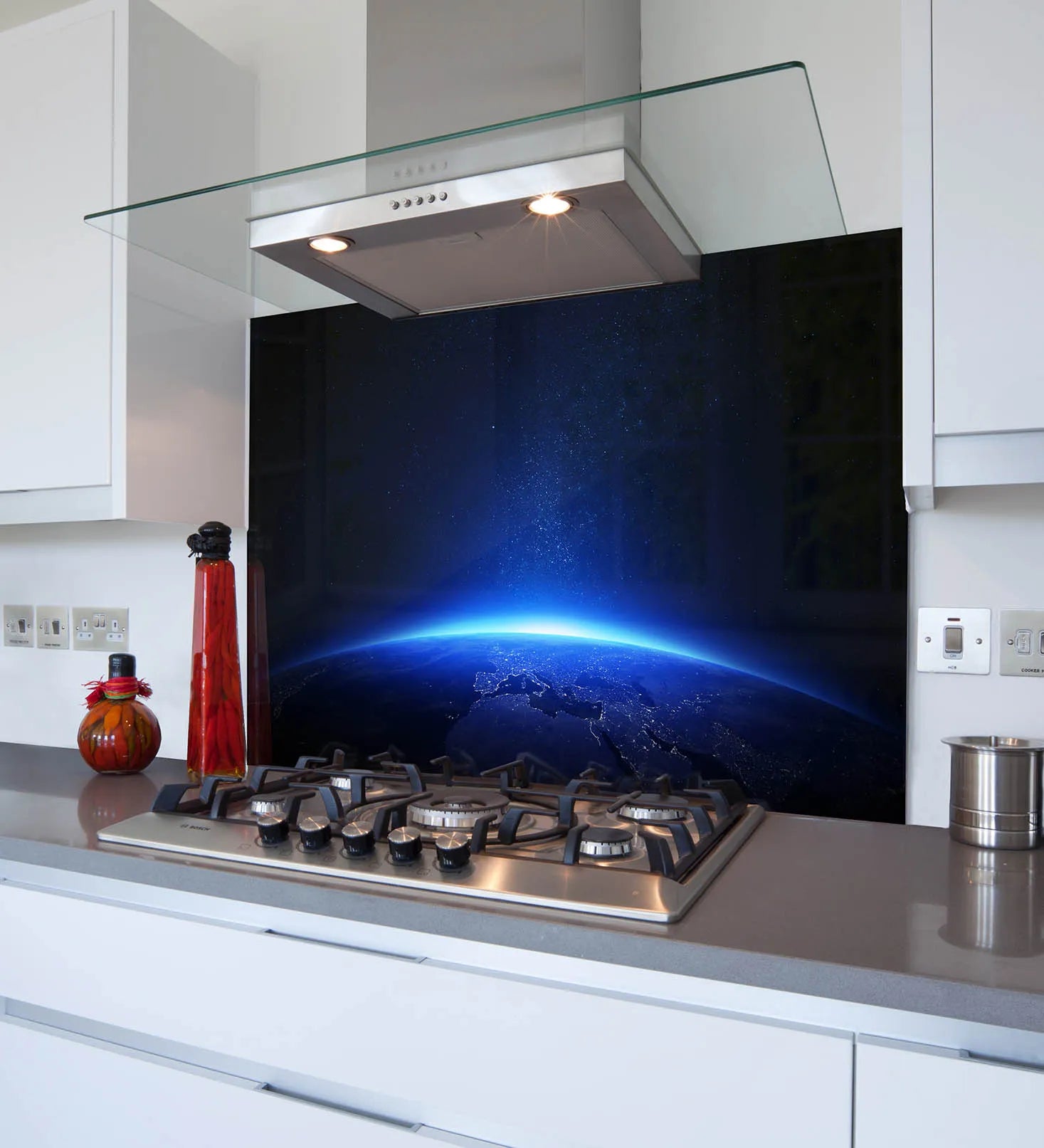 Blue Earth Glass Splashback