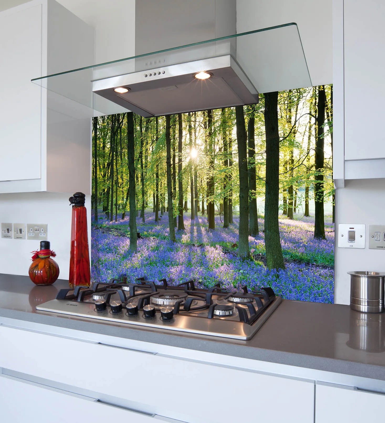 Bluebell Sunset Glass Splashback