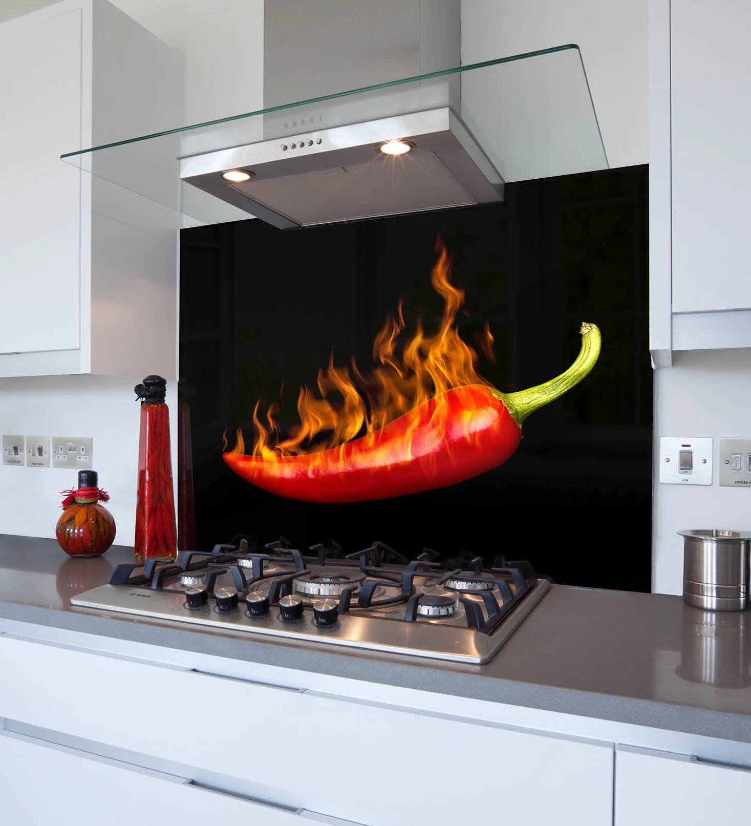 Burning Chilli Glass Splashback