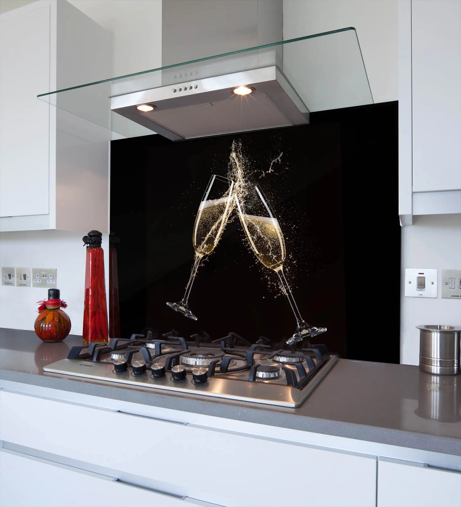Champagne Clink Glass Splashback
