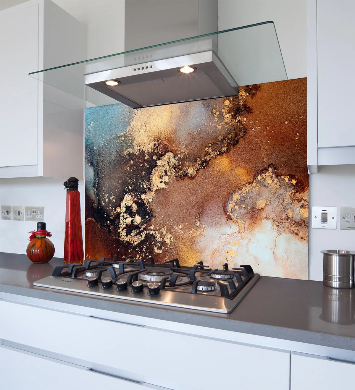 Rust Kitchen Splashback Copper Rust Glass Splashback | Printed Image Glass Splashbacks