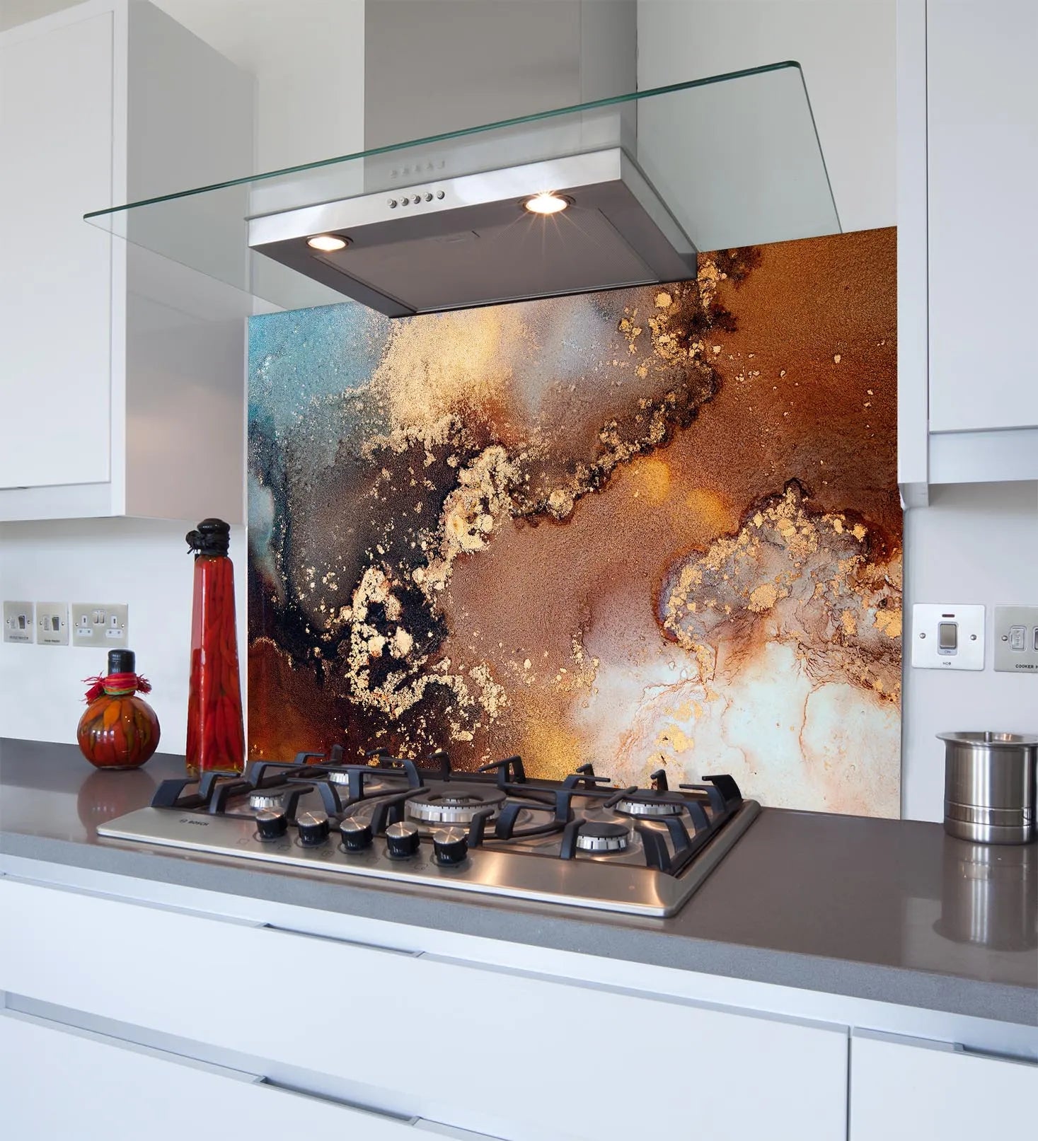 Copper Rust Glass Splashback
