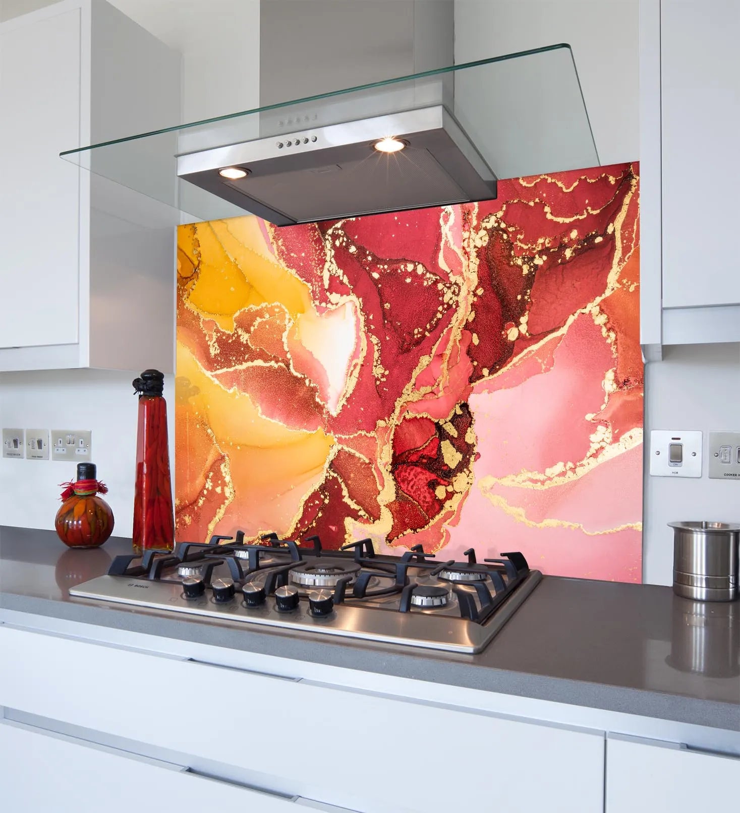 Coral Deluxe Glass Splashback