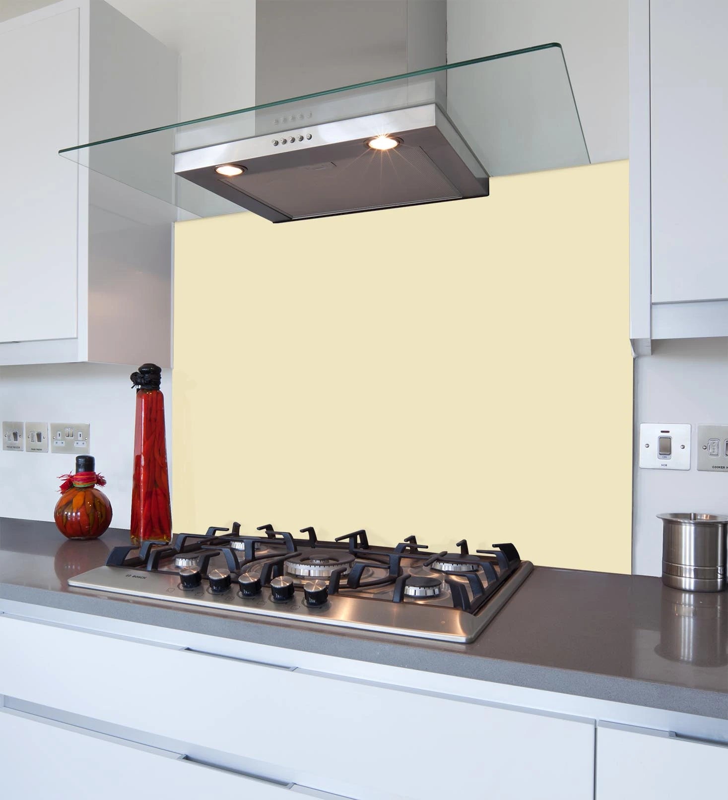 Cream Glass Splashback