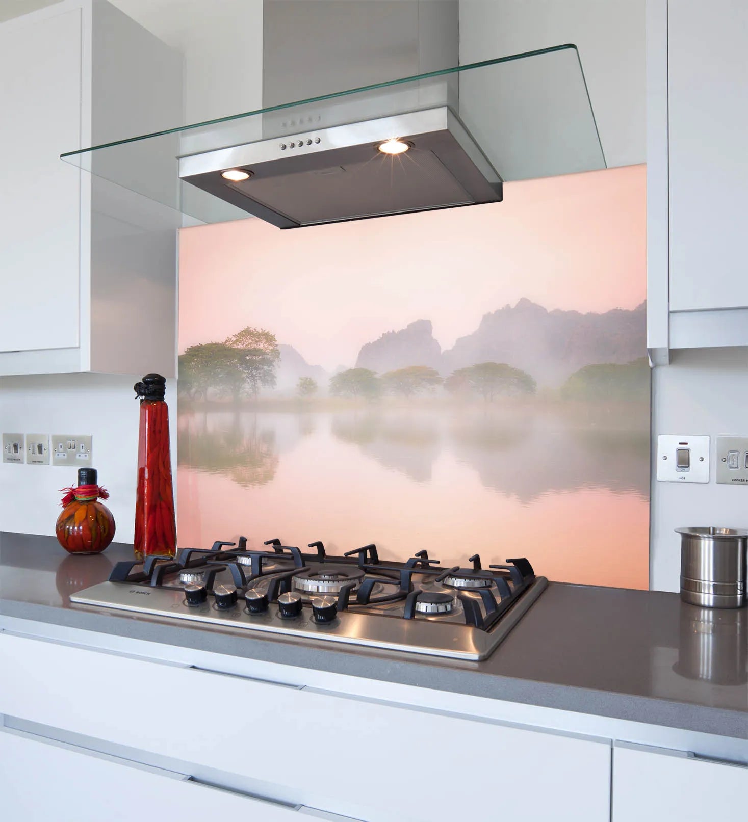 Dusky Lake Glass Splashback
