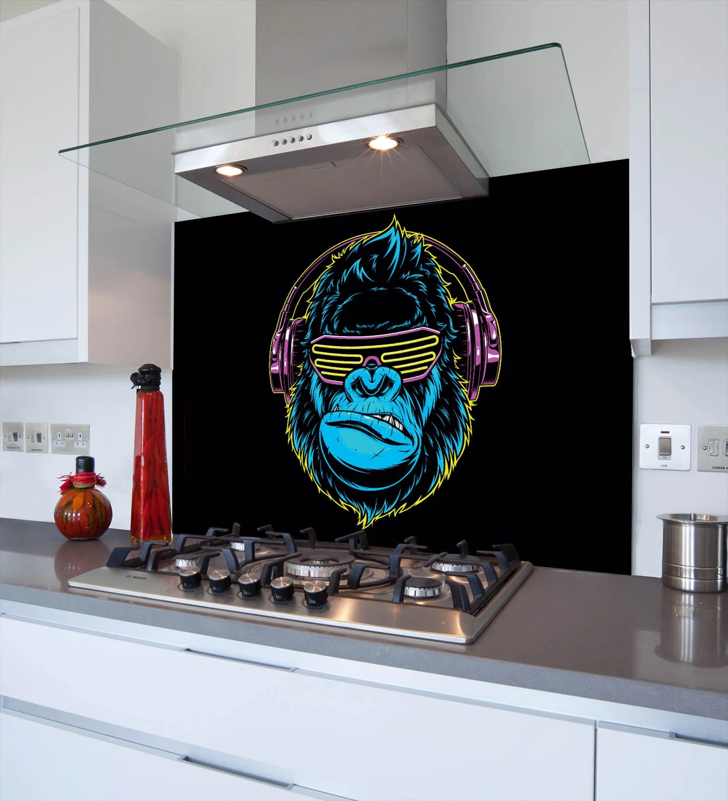 Funky Monkey Glass Splashback