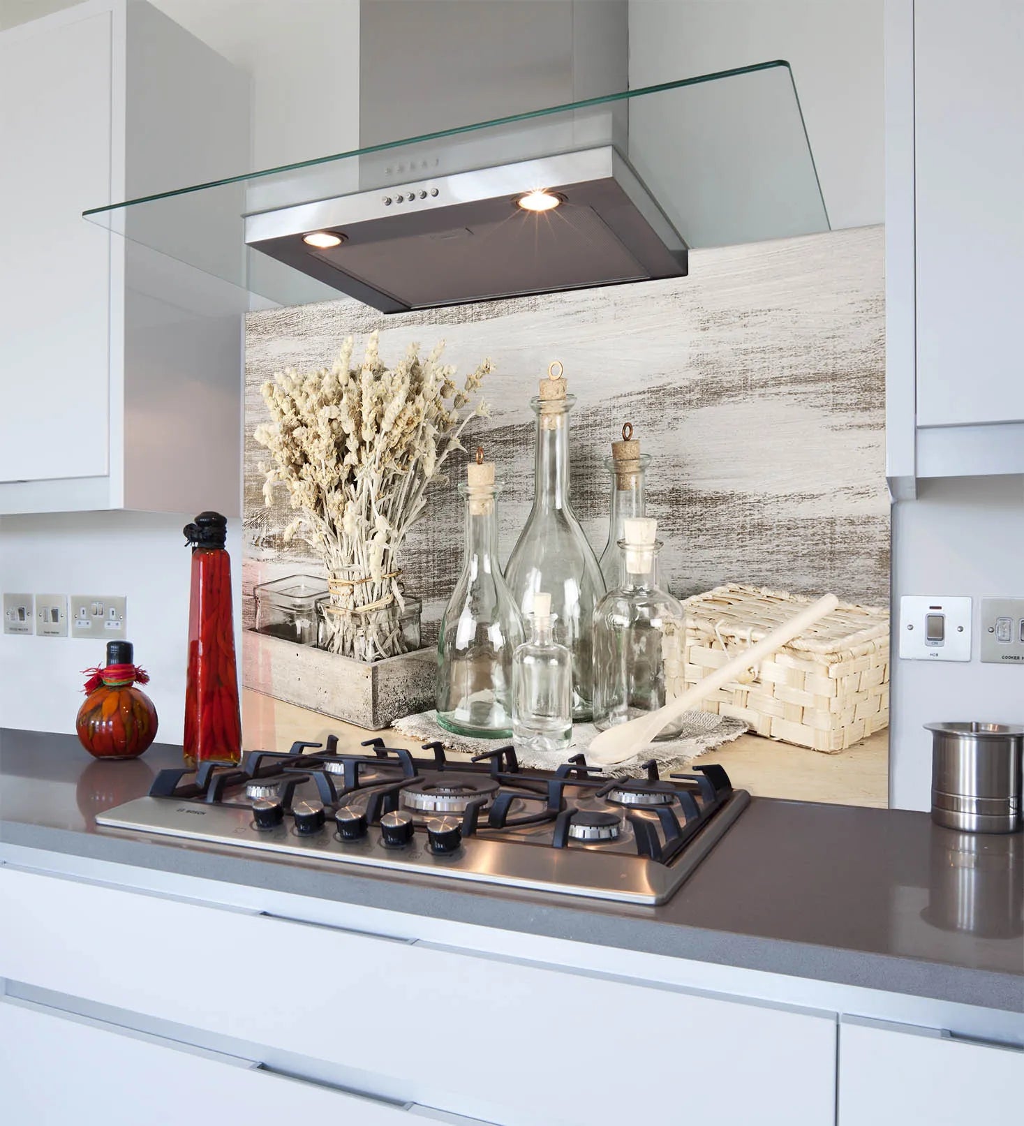 Glass Jars Glass Splashback