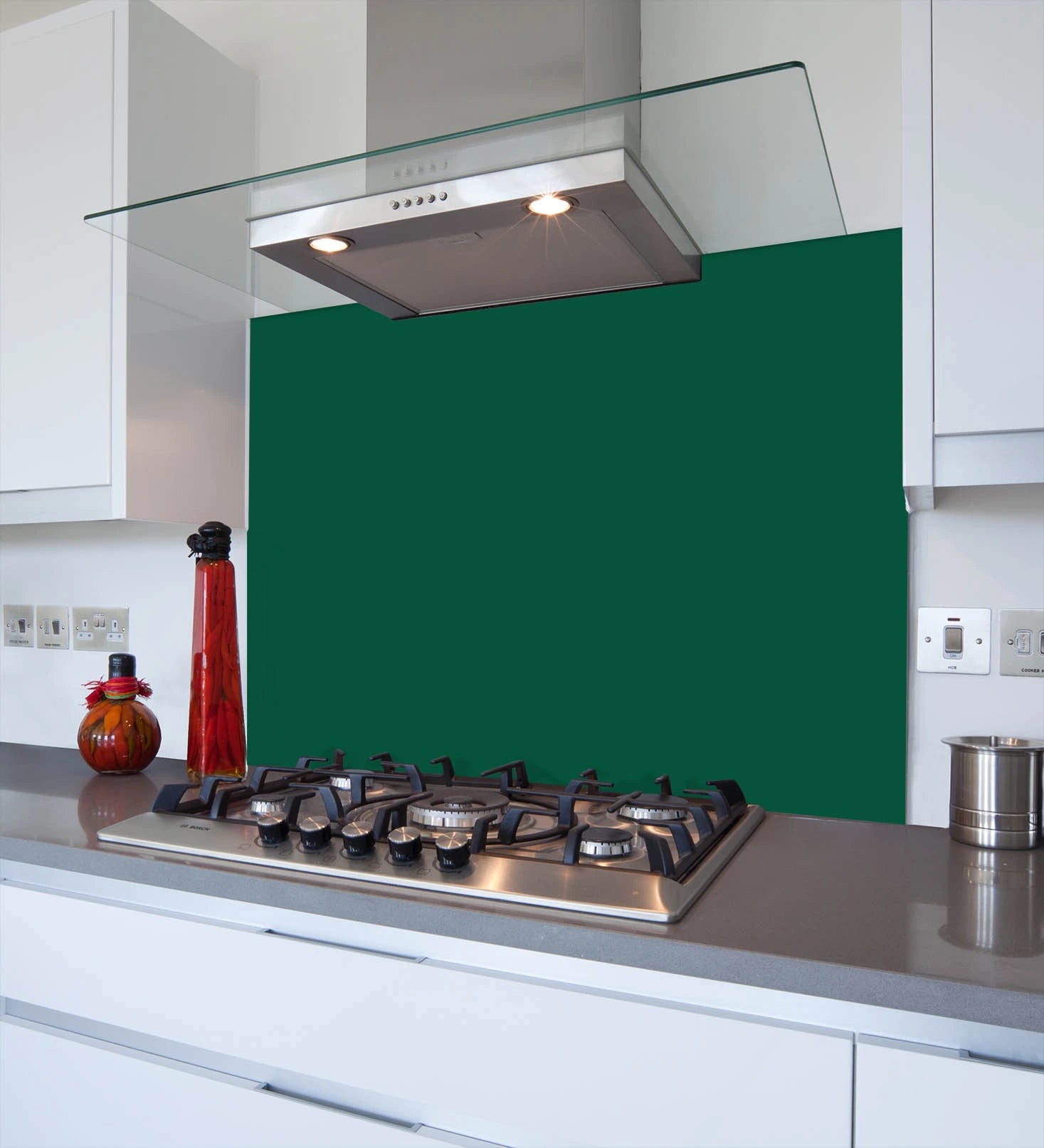 Emerald Green Glass Splashback