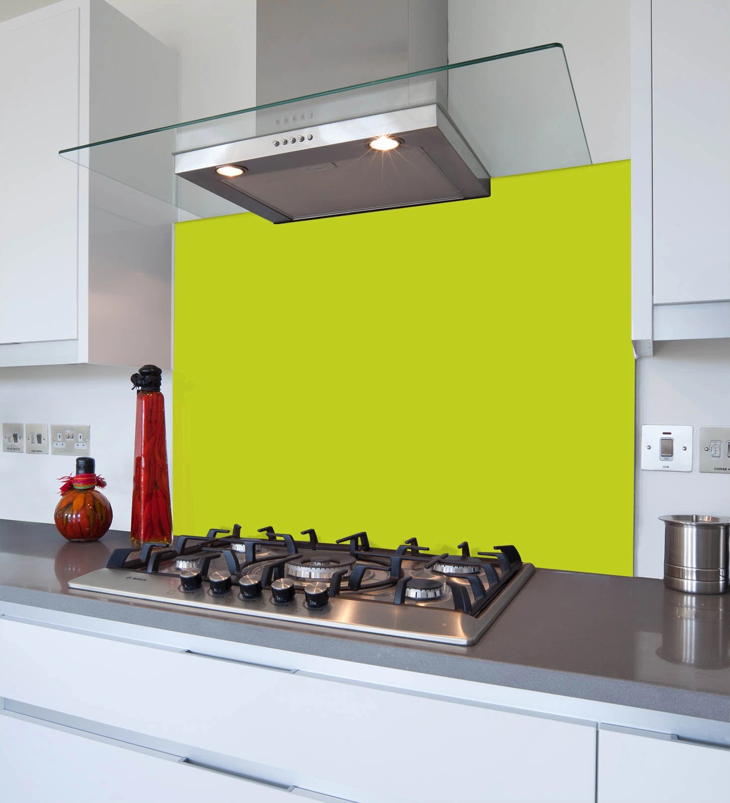 Lime Green Glass Splashback