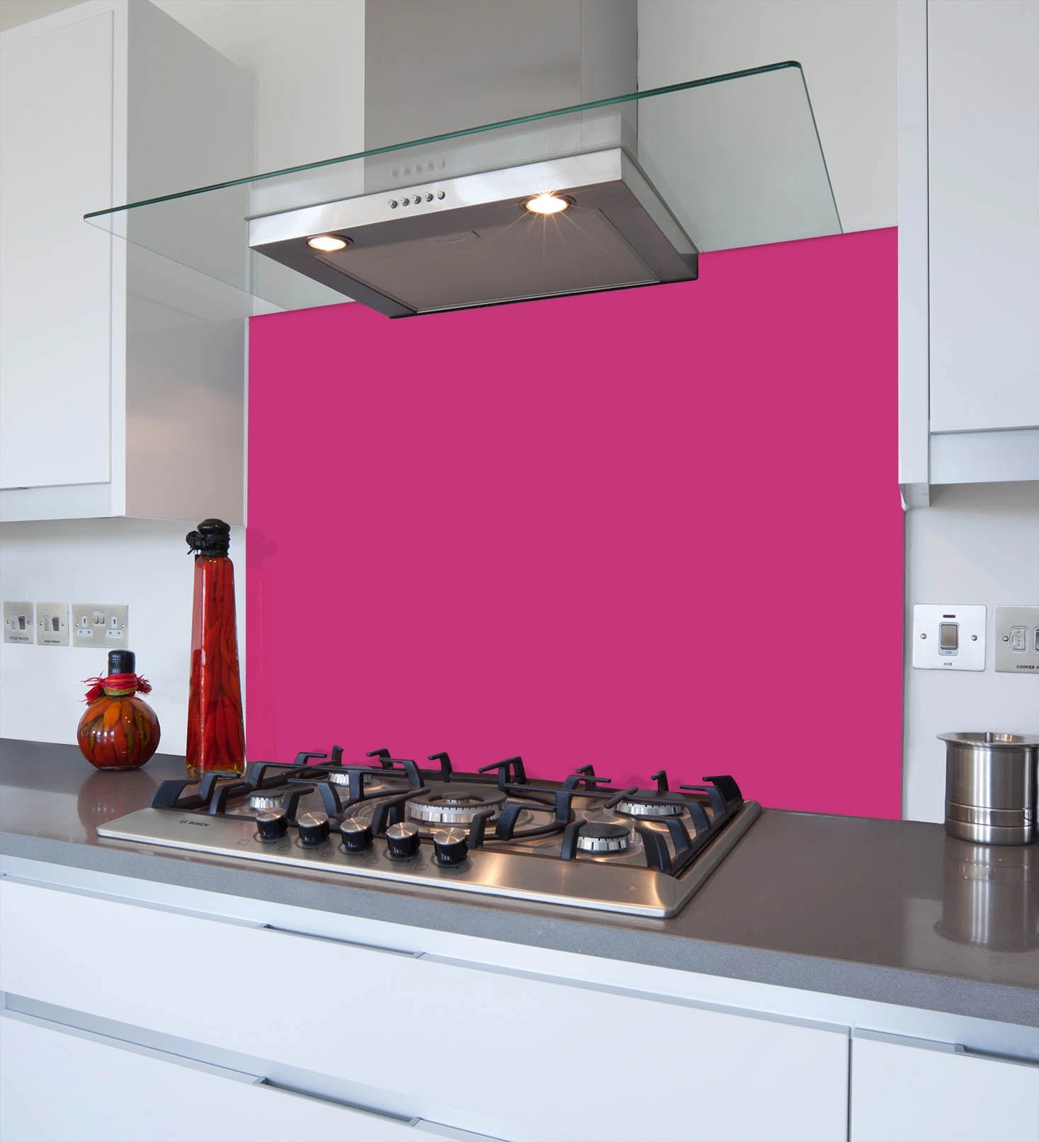 Magenta Glass Splashback