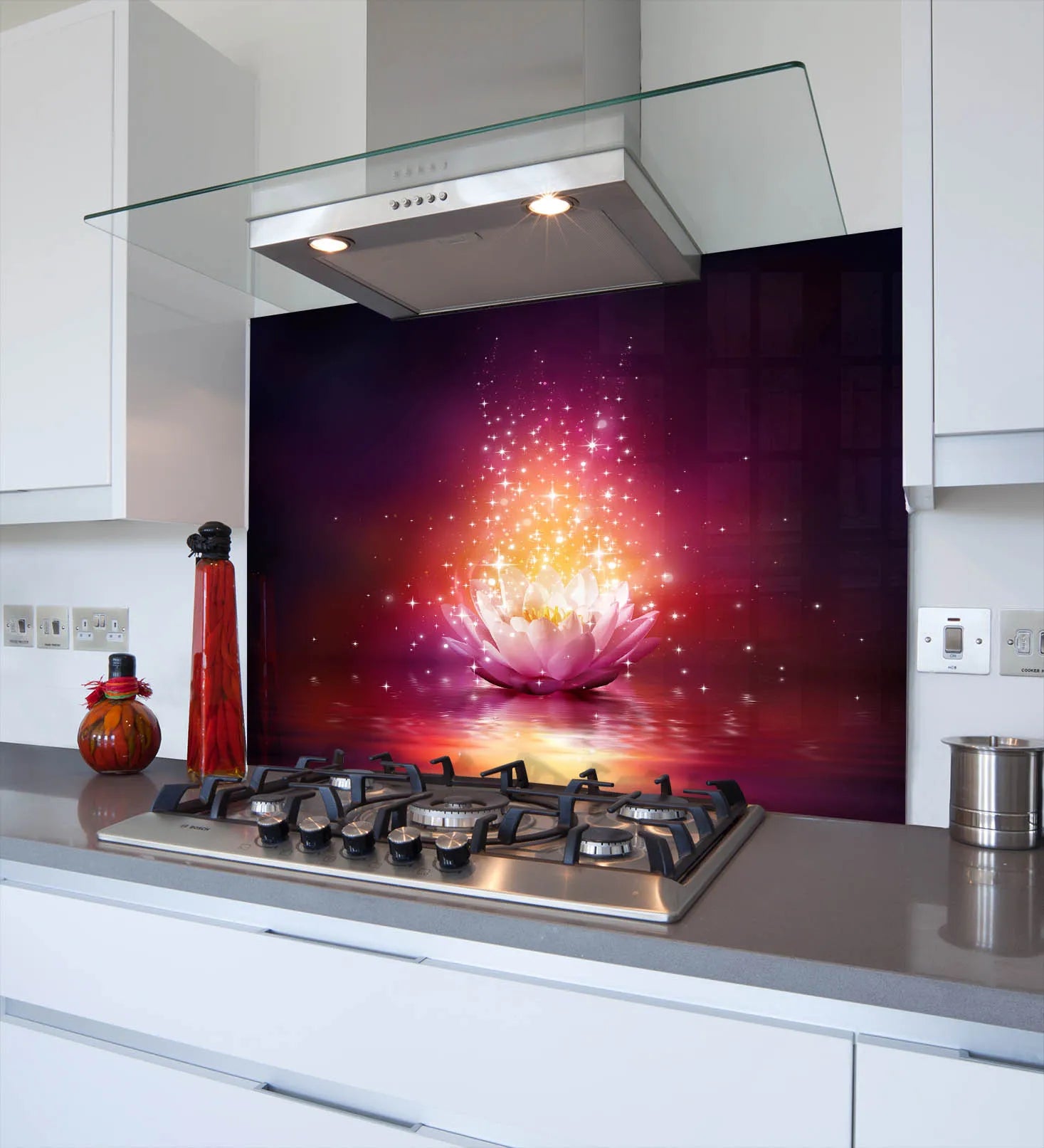 Magic Lotus Glass Splashback
