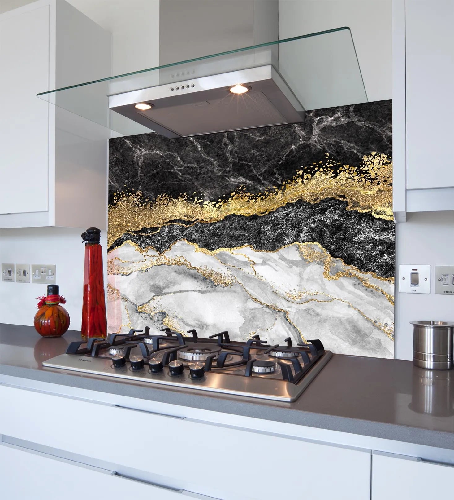 Marble Deluxe Glass Splashback