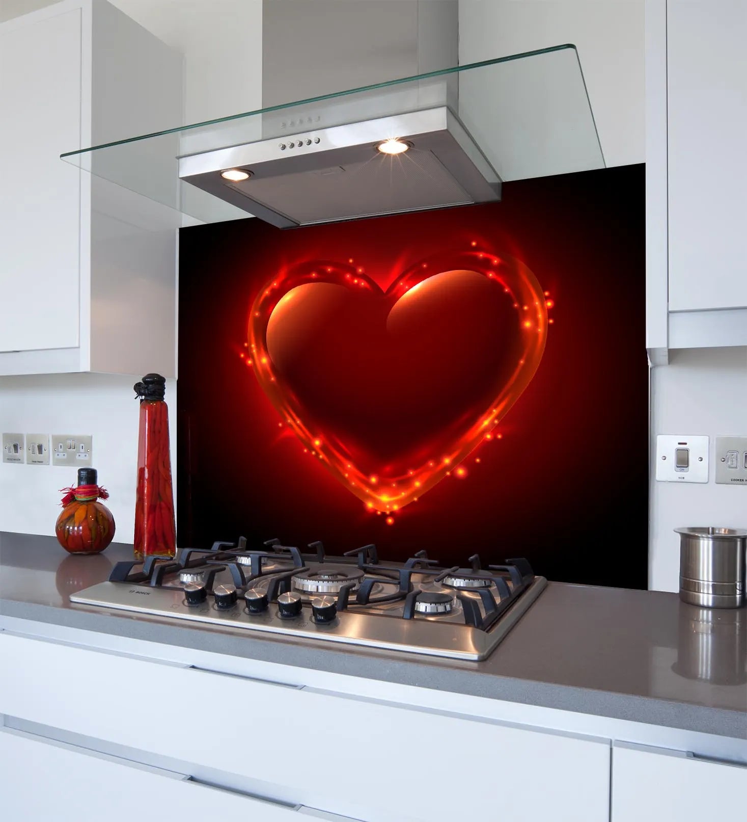 Molten Heart Glass Splashback