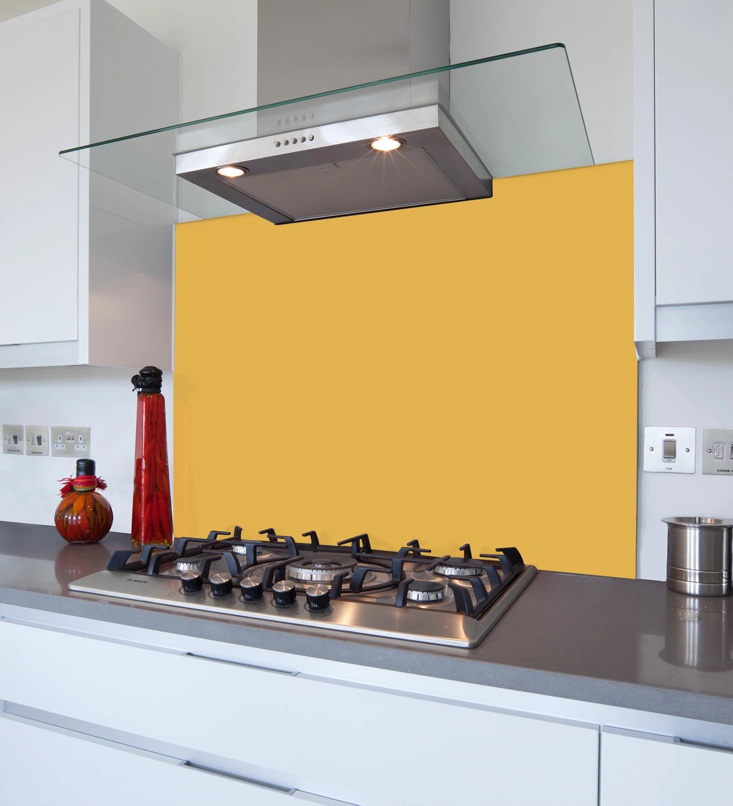 Mustard Glass Splashback