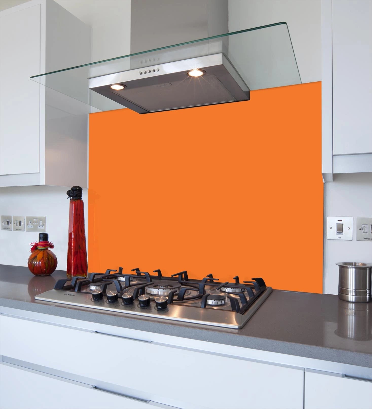 Orange Glass Splashback