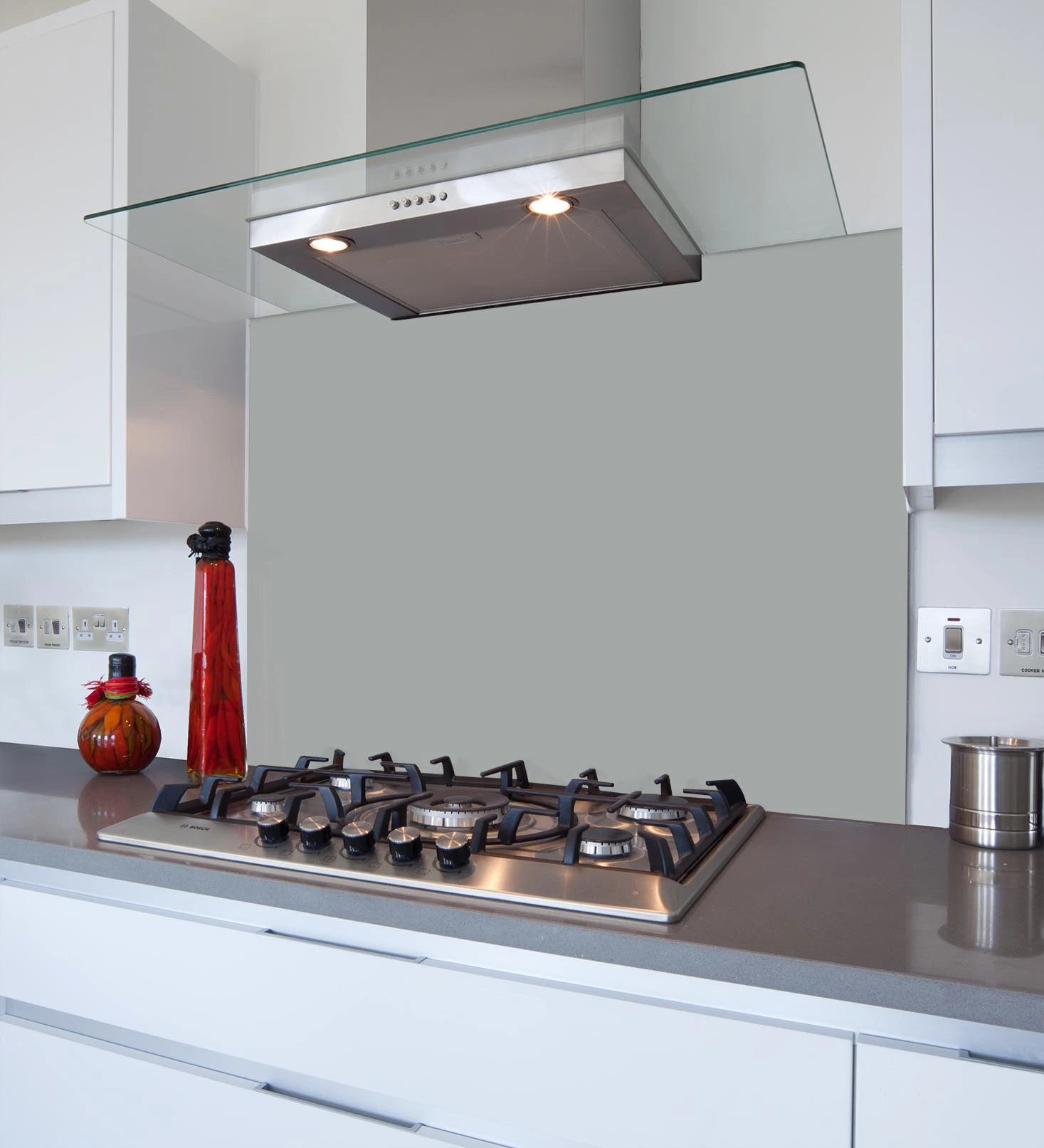 Pewter Glass Splashback