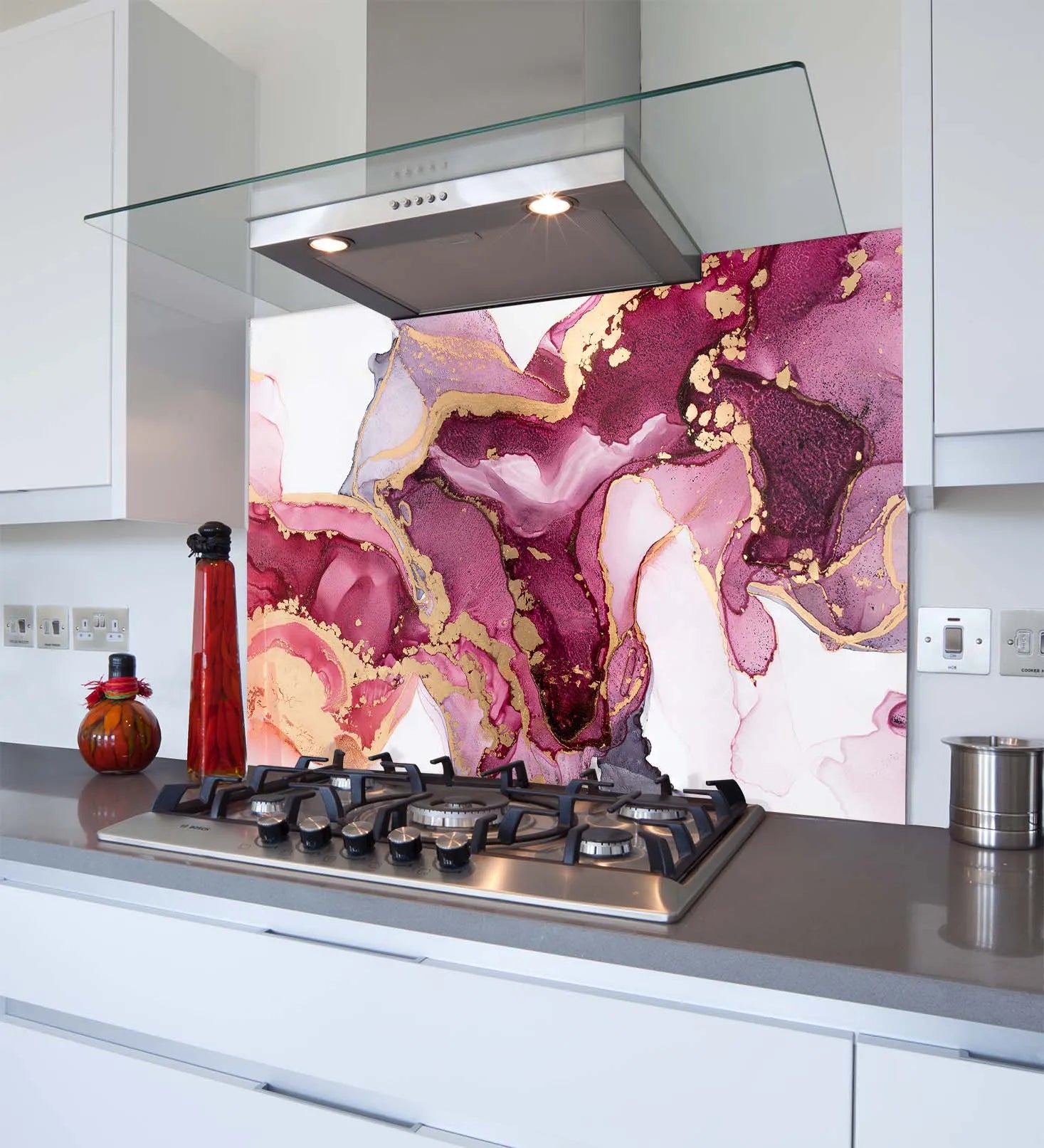 Purple Deluxe Glass Splashback