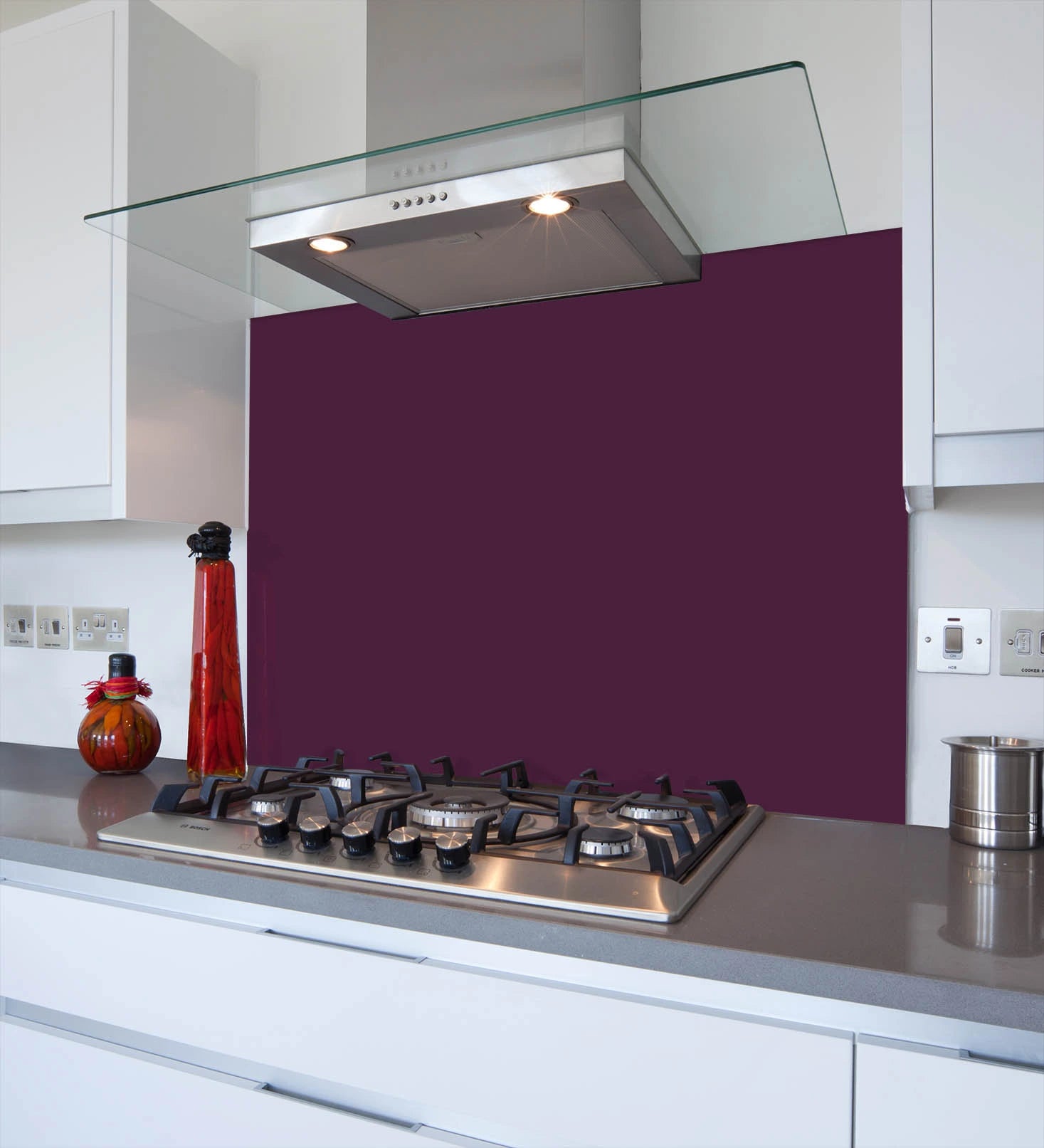 Purple Glass Splashback