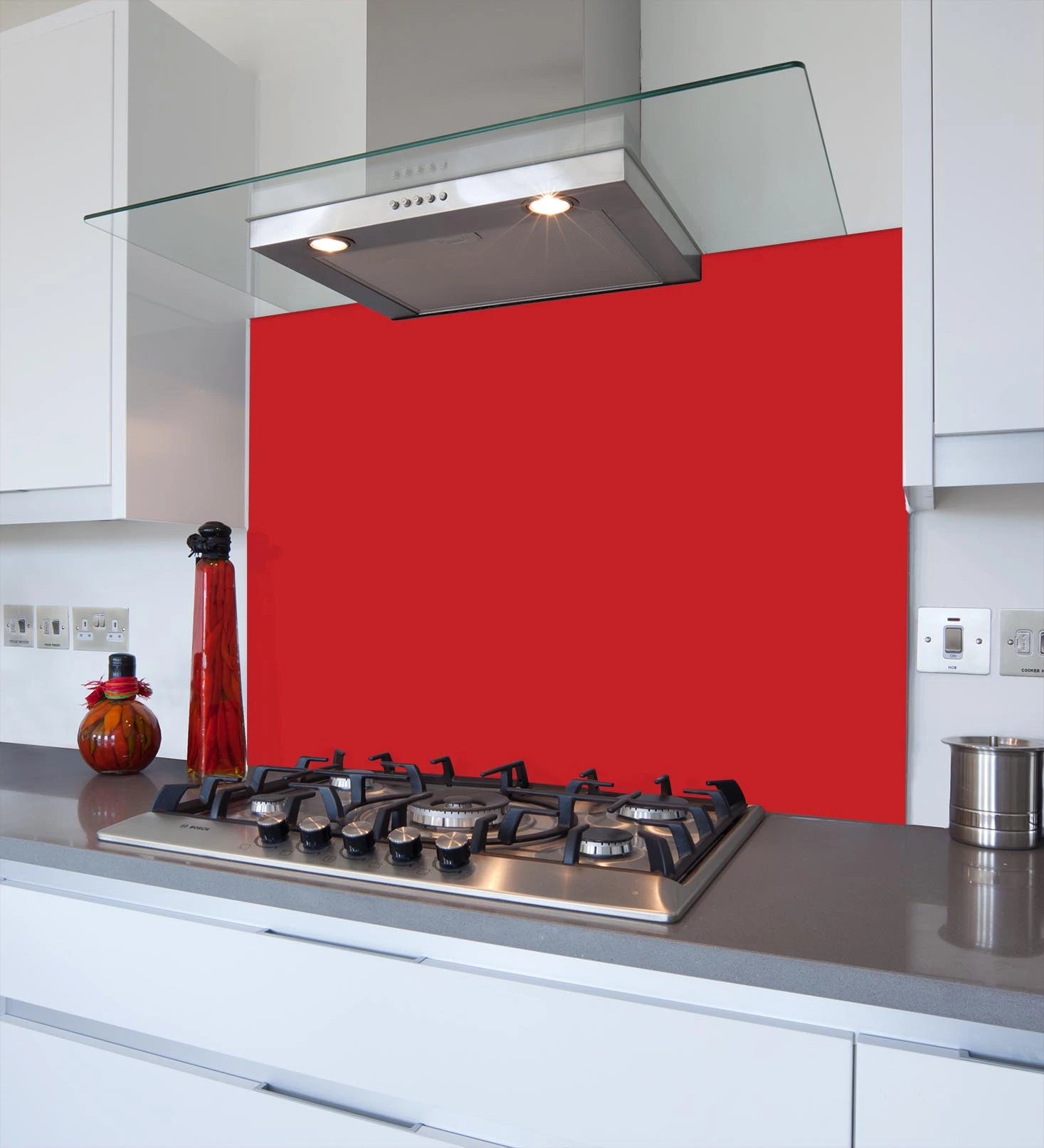 Red Glass Splashback