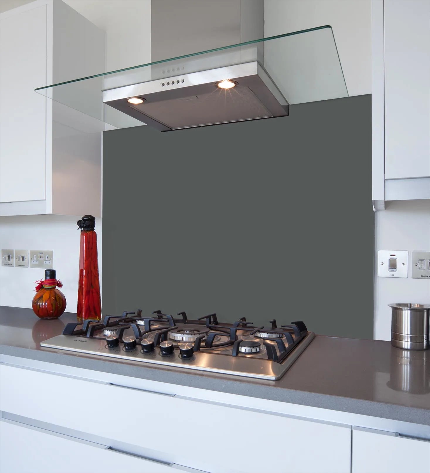 Slate Grey Glass Splashback