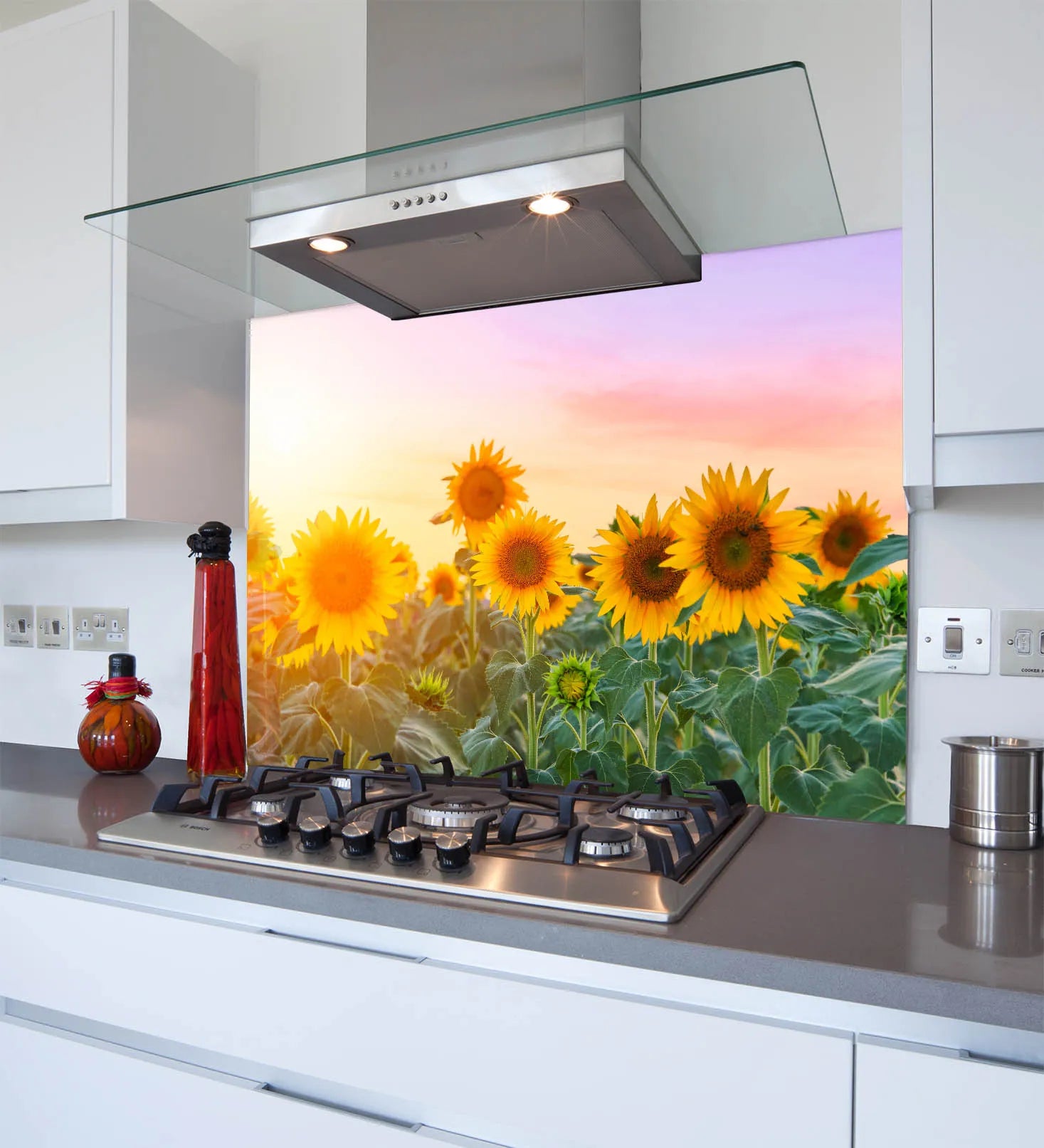 Sunflower Dusk Kitchen Splashback