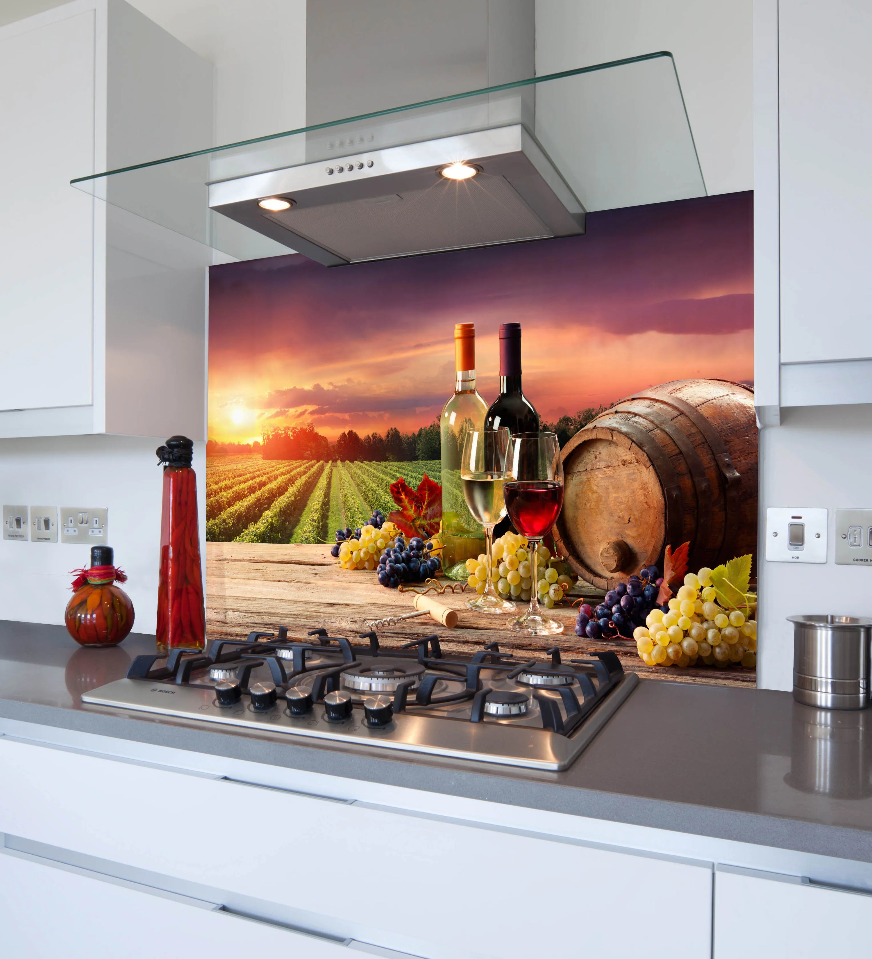 Sunset Wine Glass Splashback