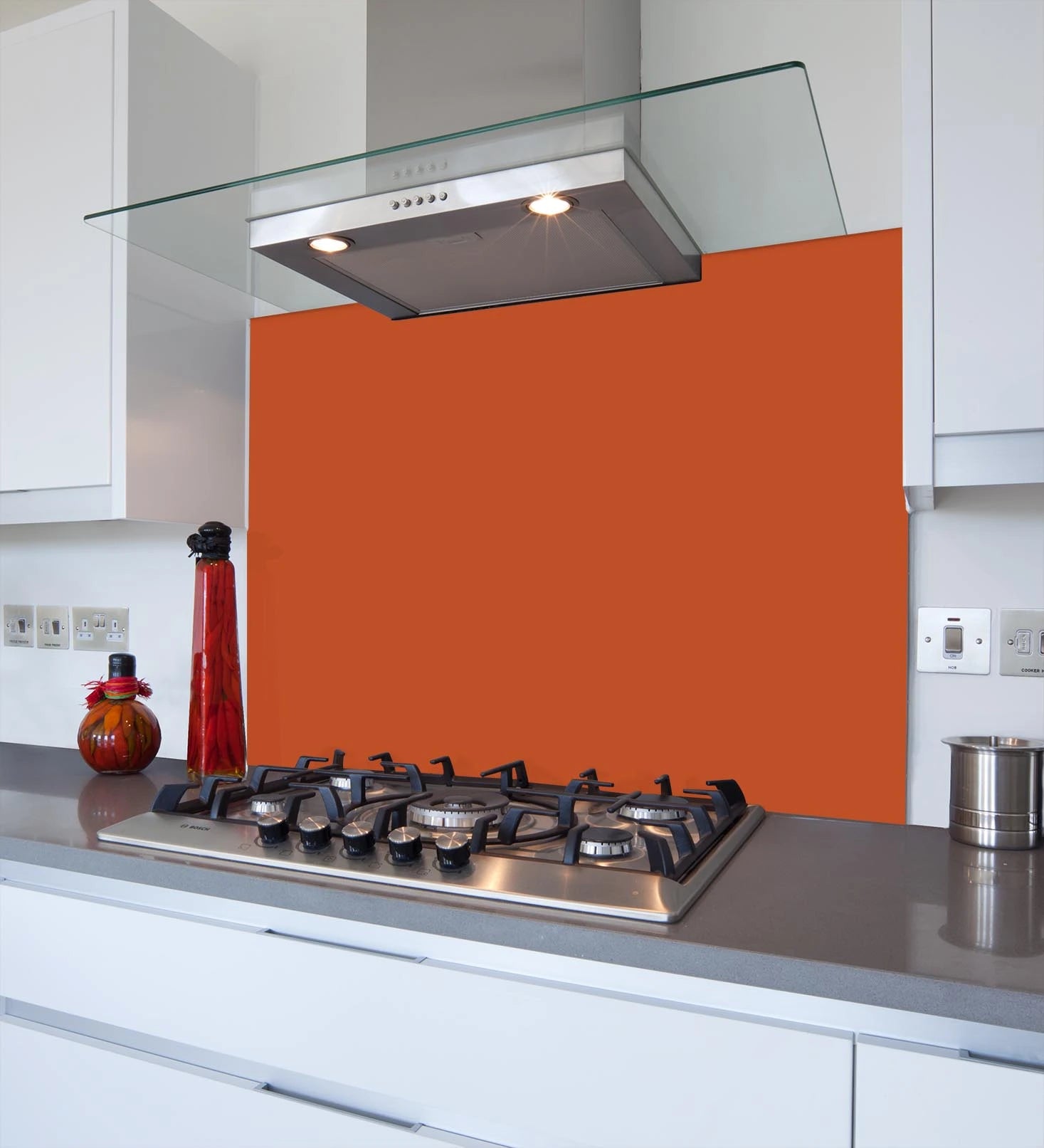 Terracotta Glass Splashback