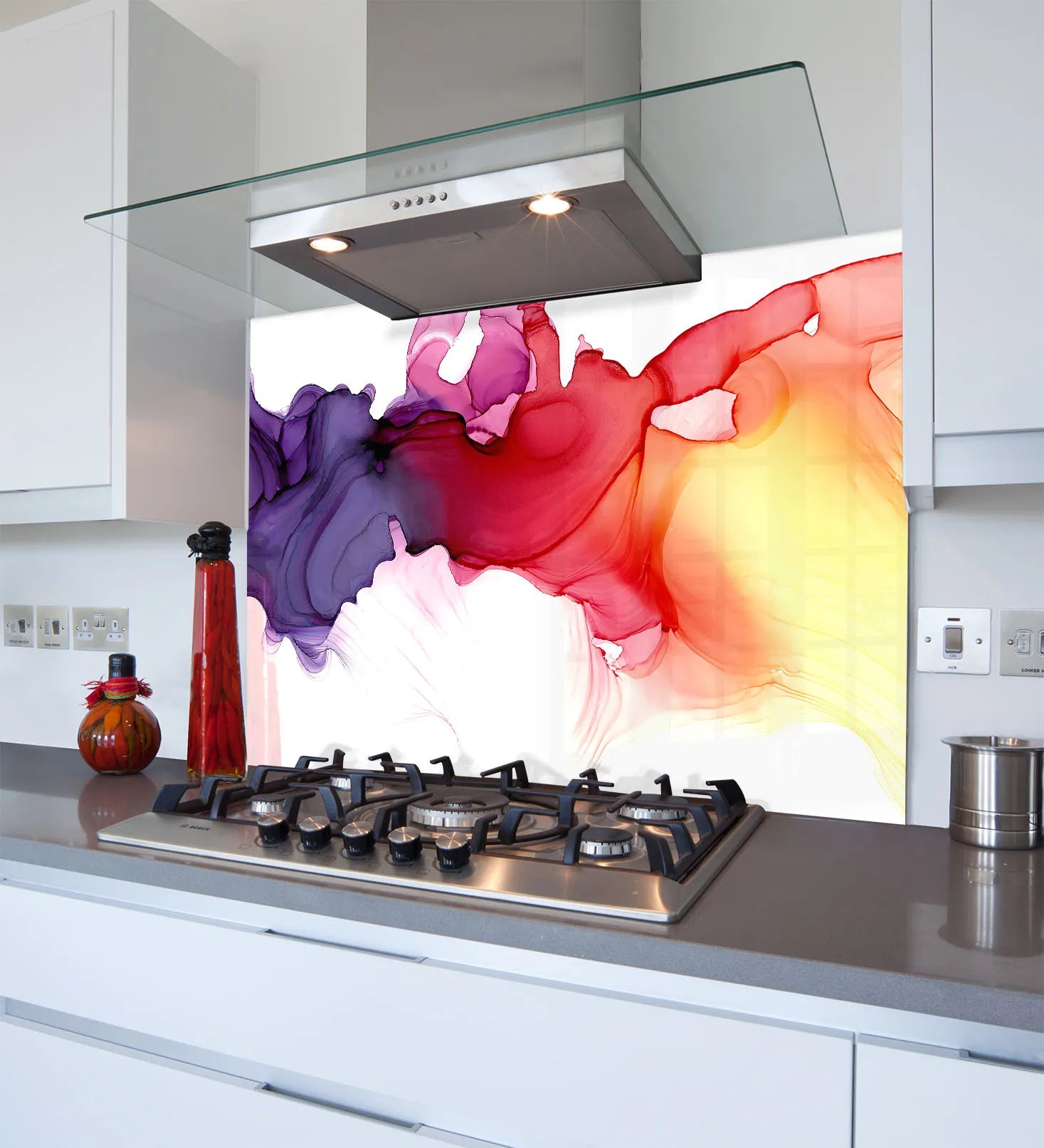 Watercolour Splash Glass Splashback