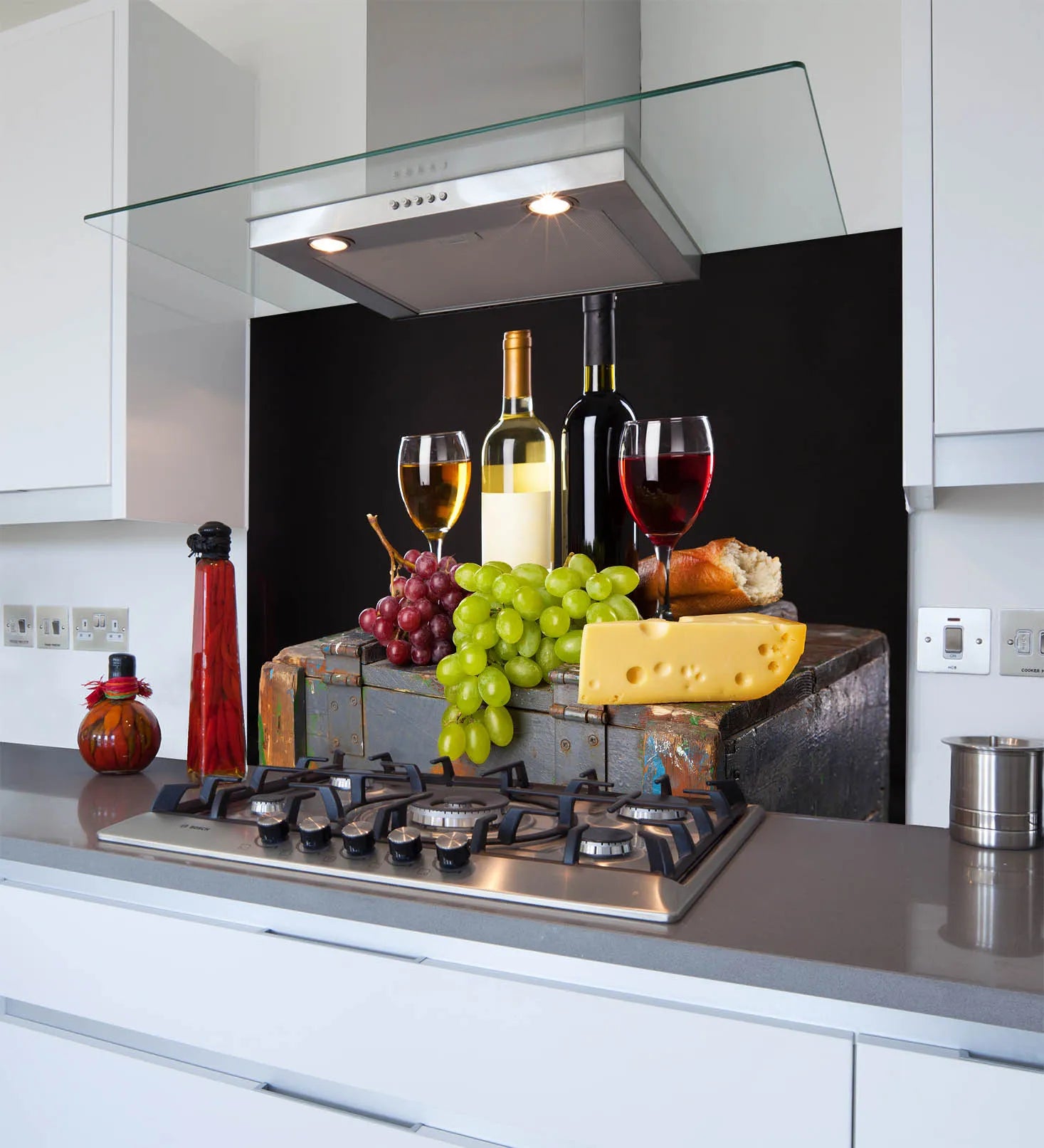 Wine Chest Glass Splashback