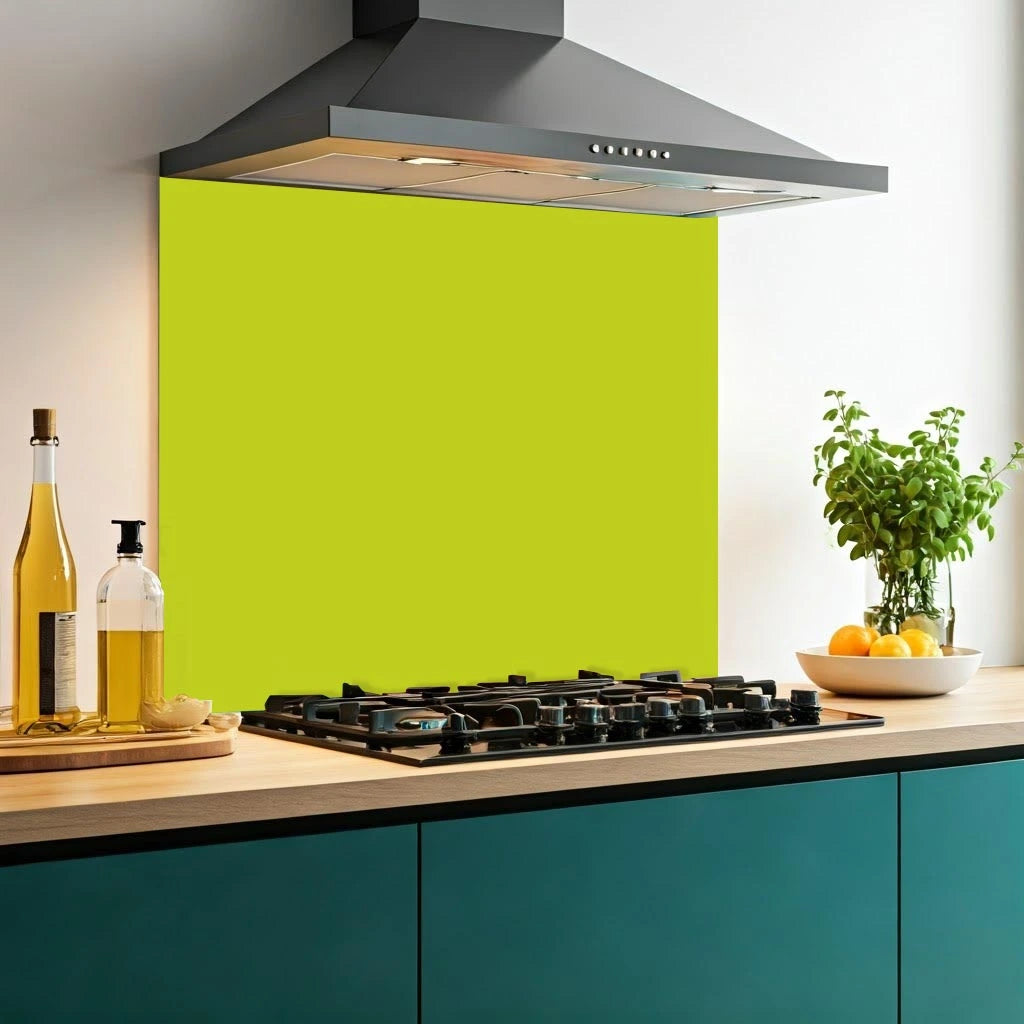 Lime Green Glass Splashback