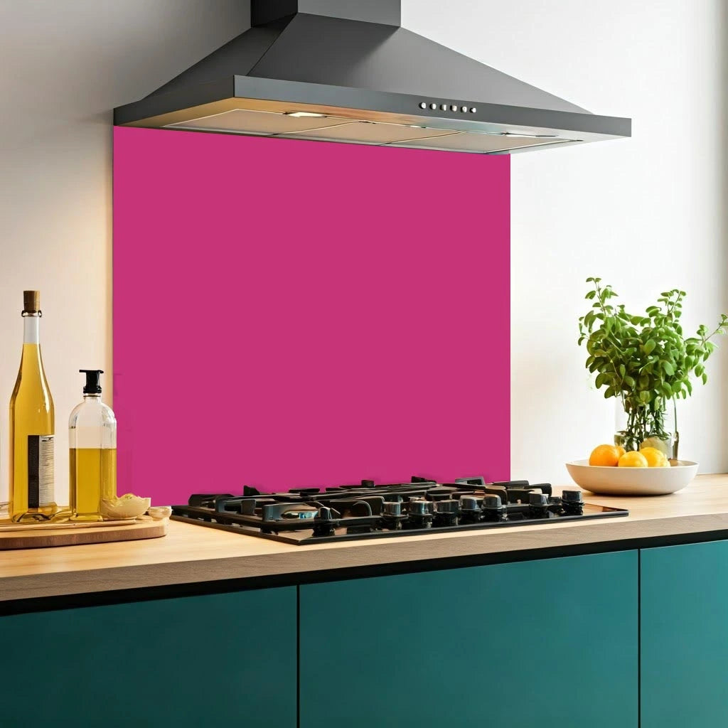 Magenta Glass Splashback