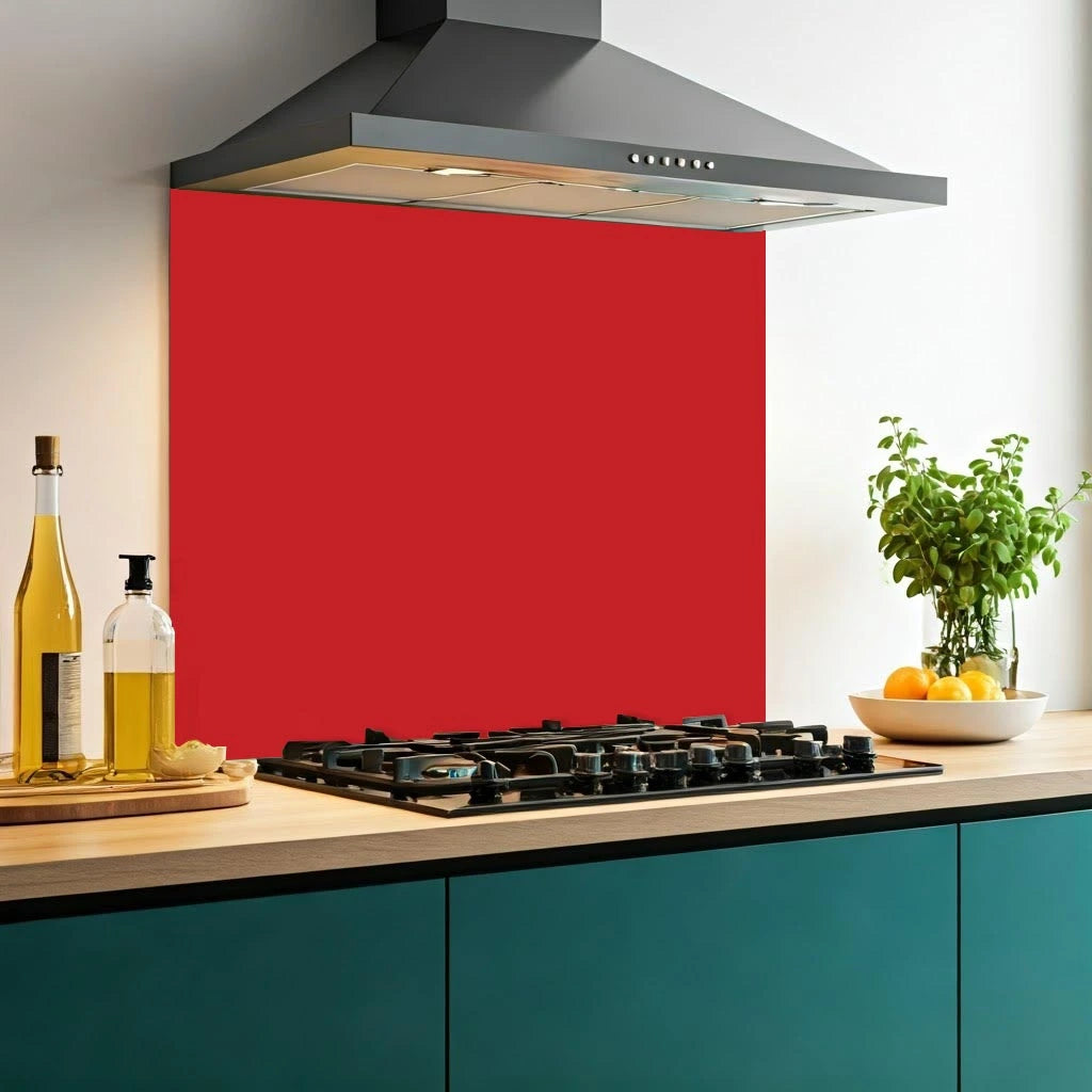 Red Glass Splashback
