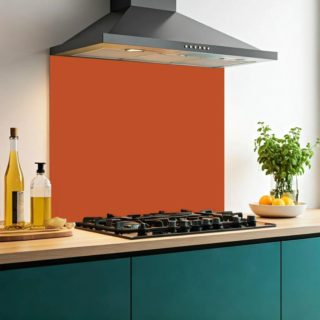 Terracotta Glass Splashback