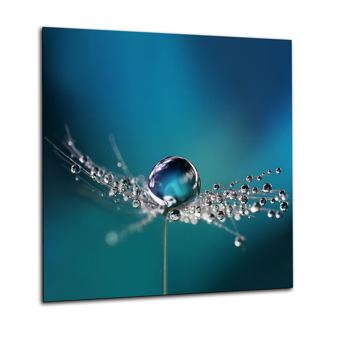 Blue Droplet Glass Splashback