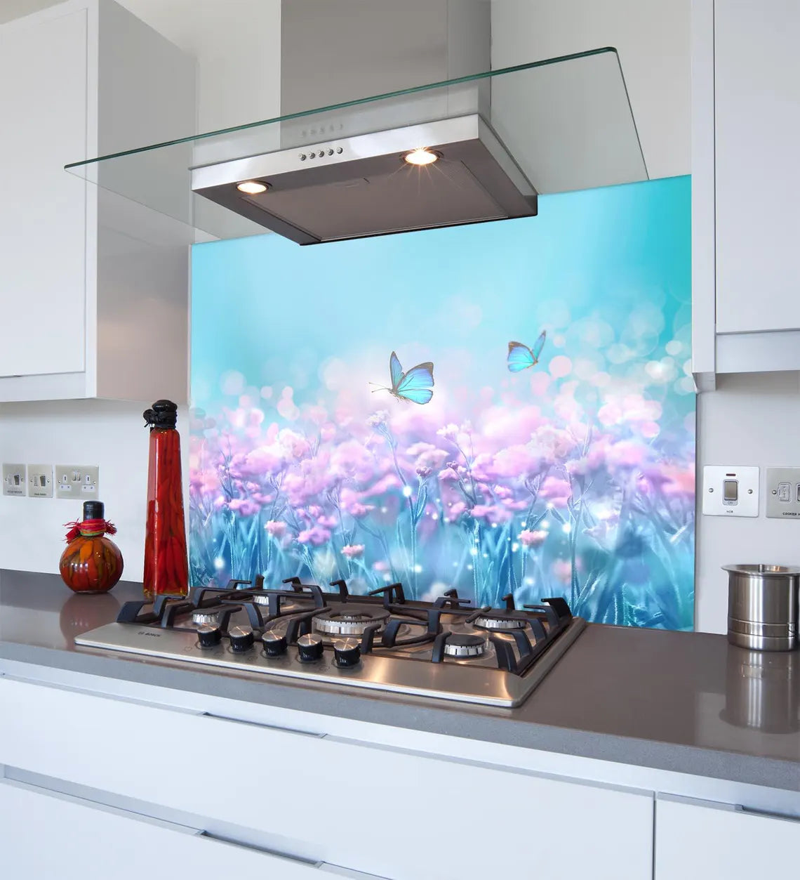 Butterfly Magic Glass Splashback