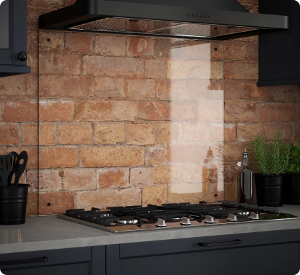 Clear Kitchen Splashback