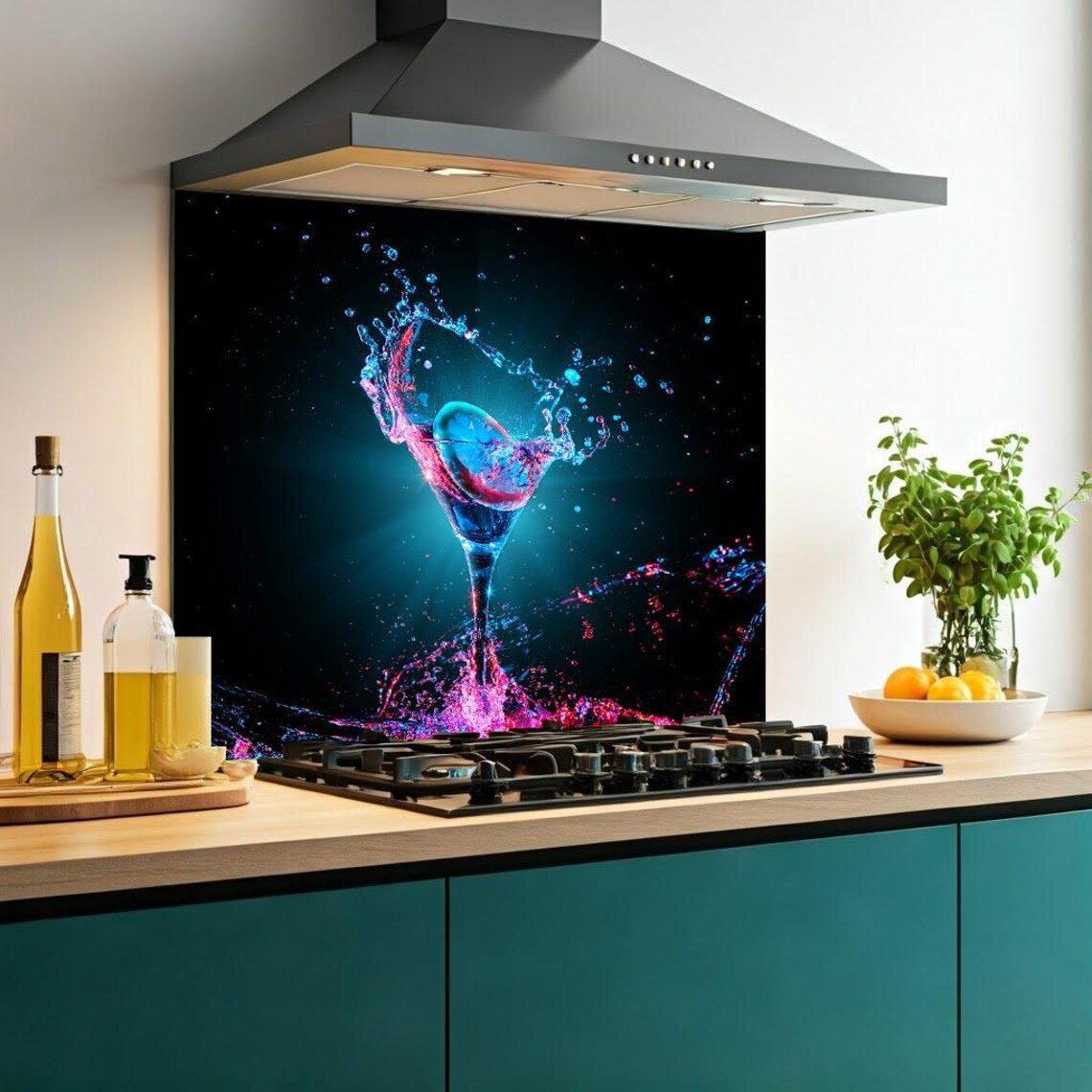 Cocktail Splash Glass Splashback