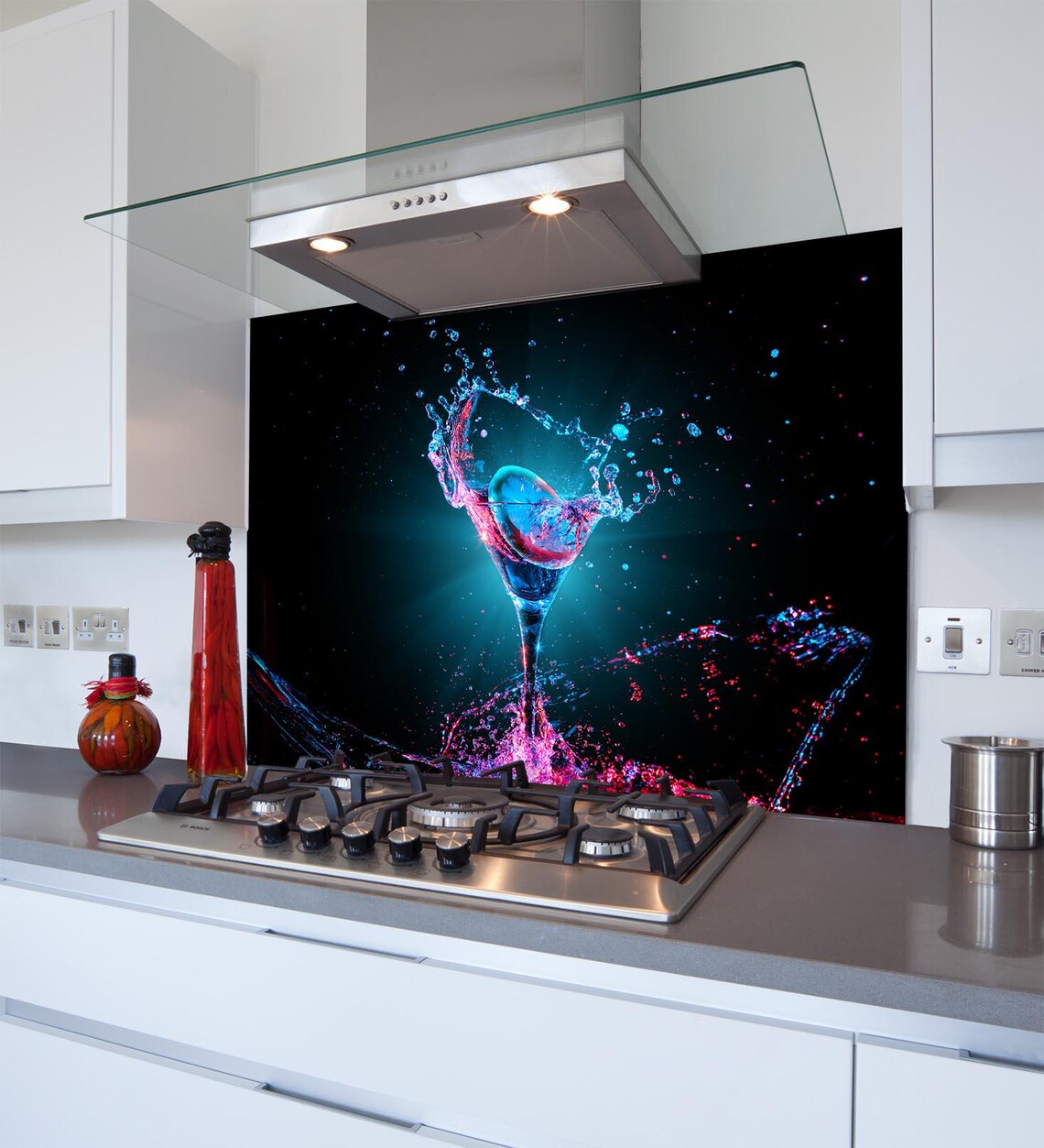 Cocktail Splash Glass Splashback