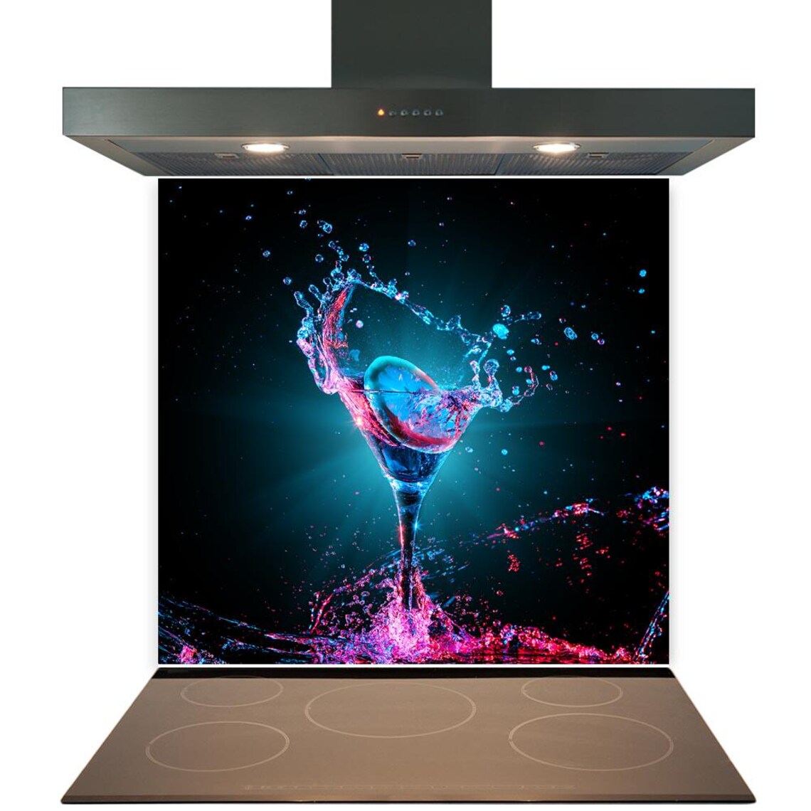 Cocktail Splash Glass Splashback