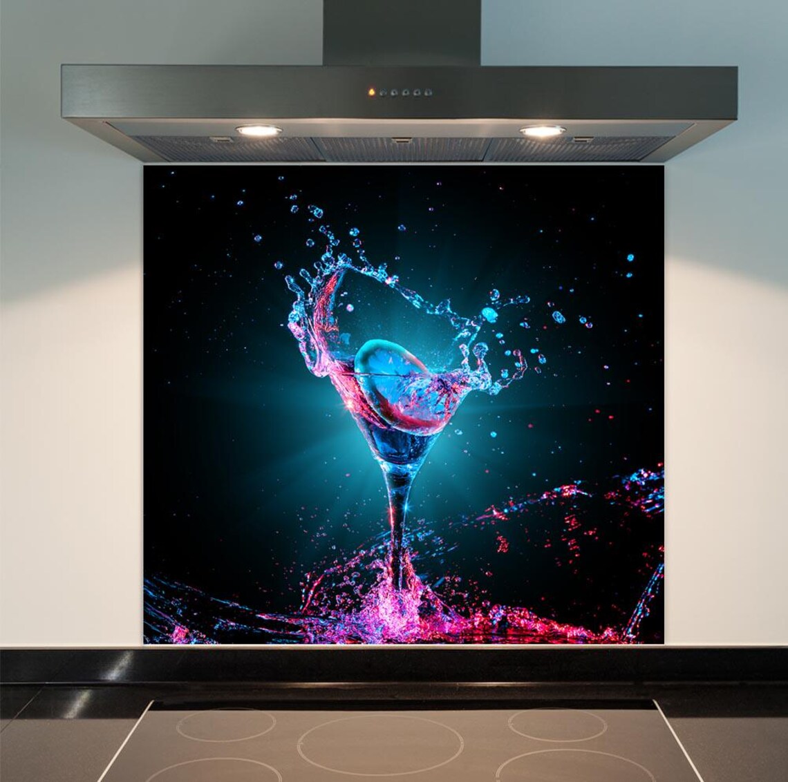 Cocktail Splash Glass Splashback