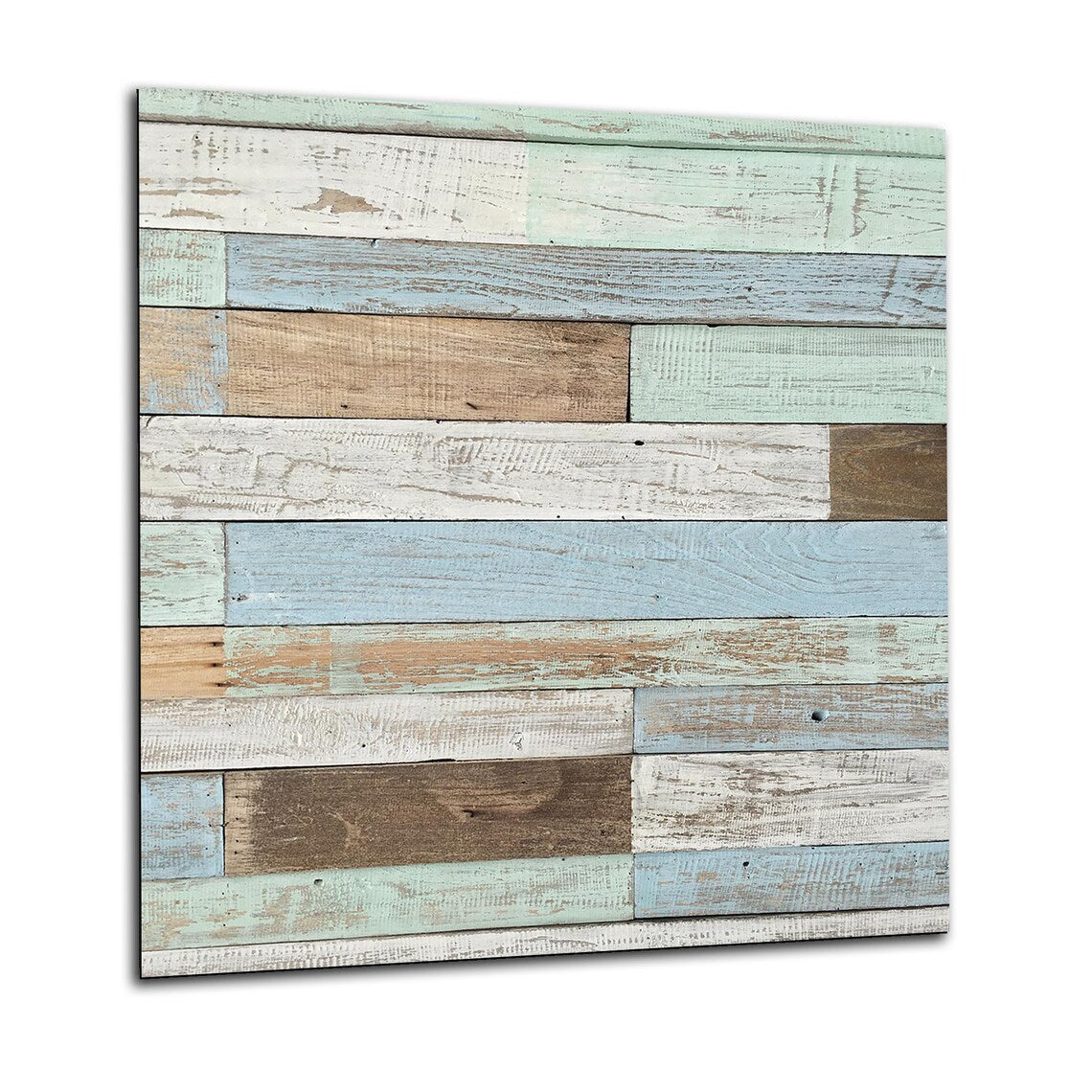 Coloured Planks Glass Splashback