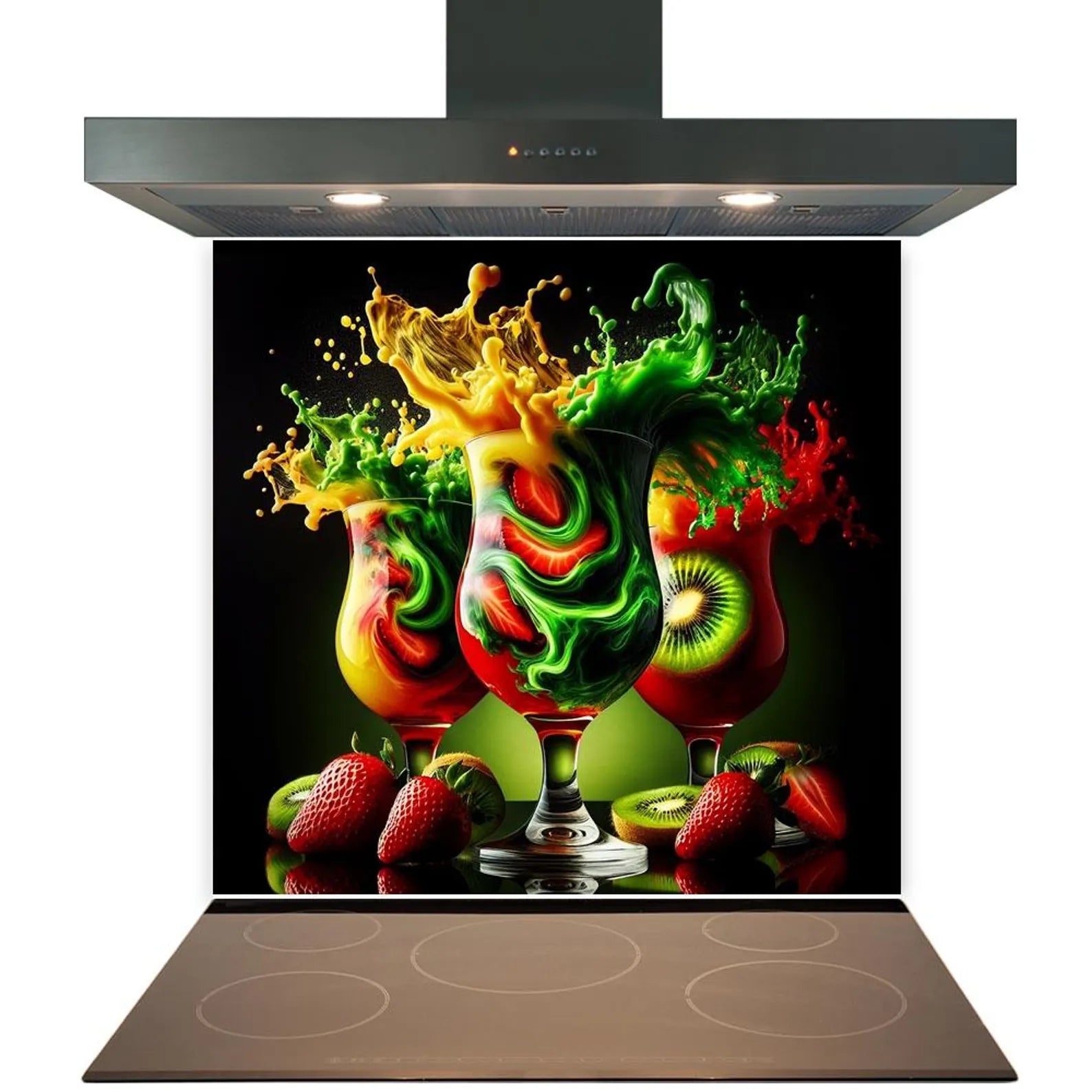 Colourful Cocktails Glass Splashback