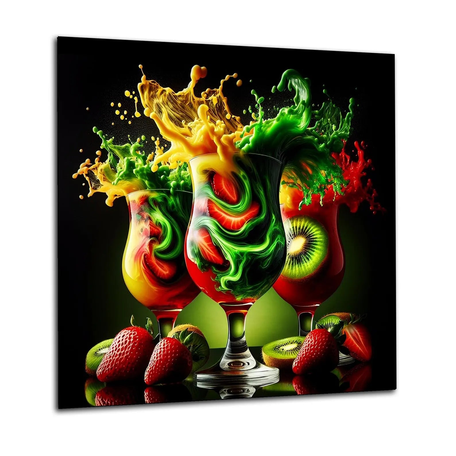 Colourful Cocktails Glass Splashback
