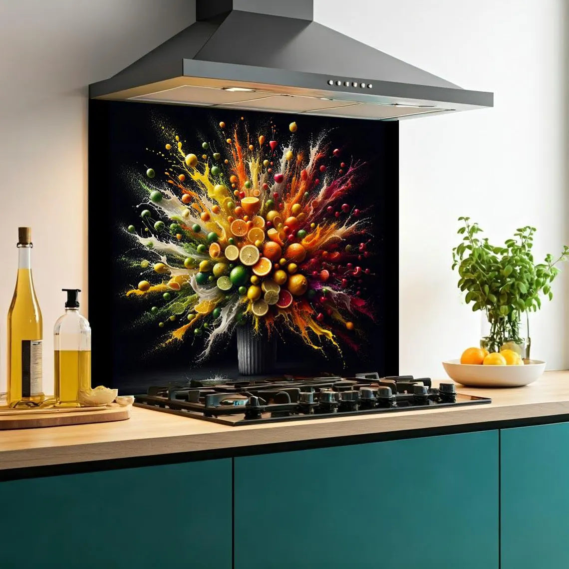 Colourful Fruit Glass Splashback