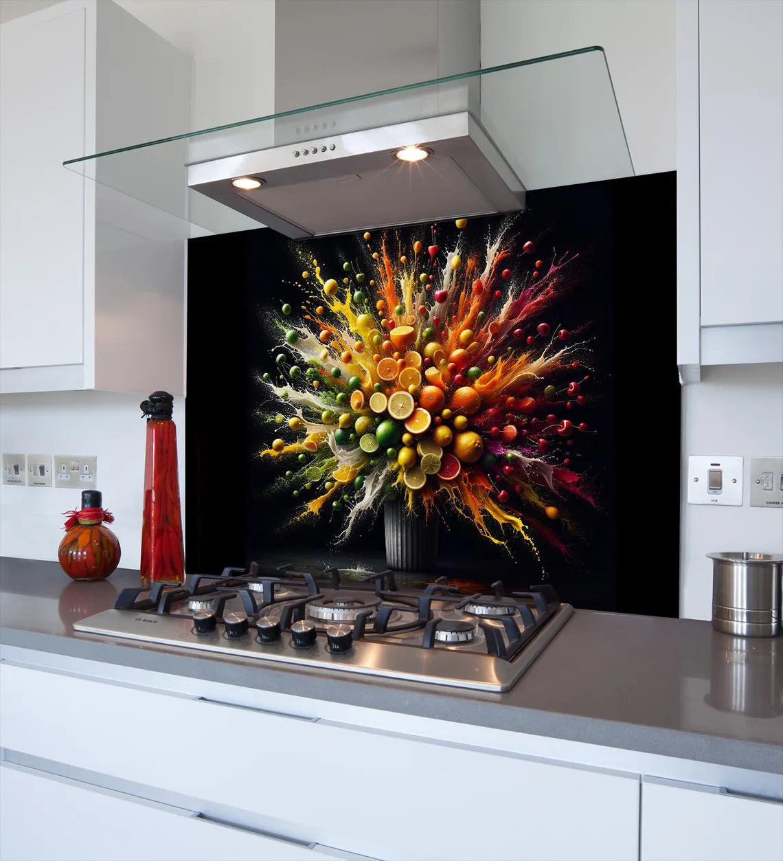 Colourful Fruit Glass Splashback