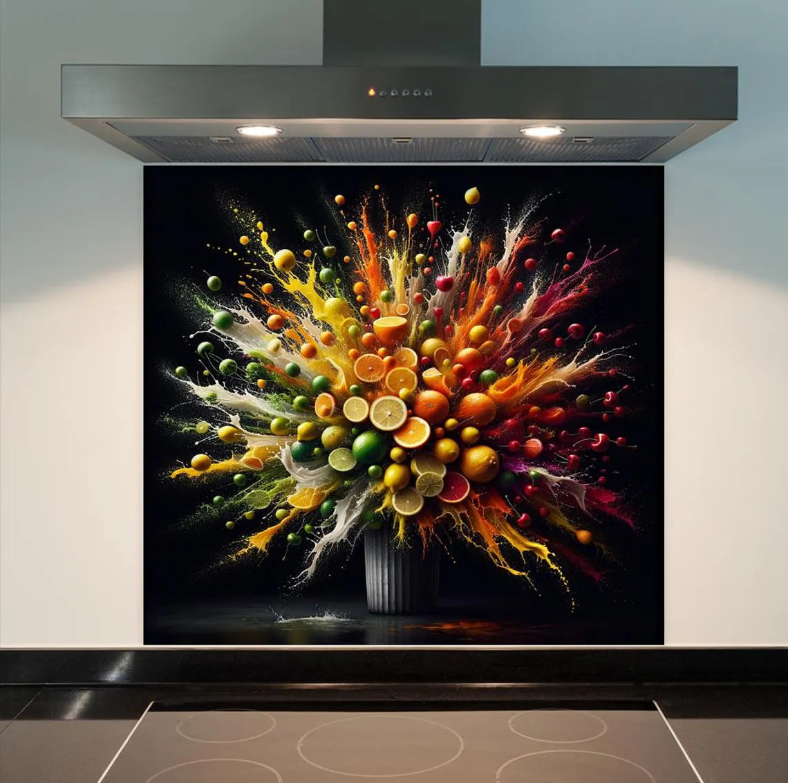 Colourful Fruit Glass Splashback