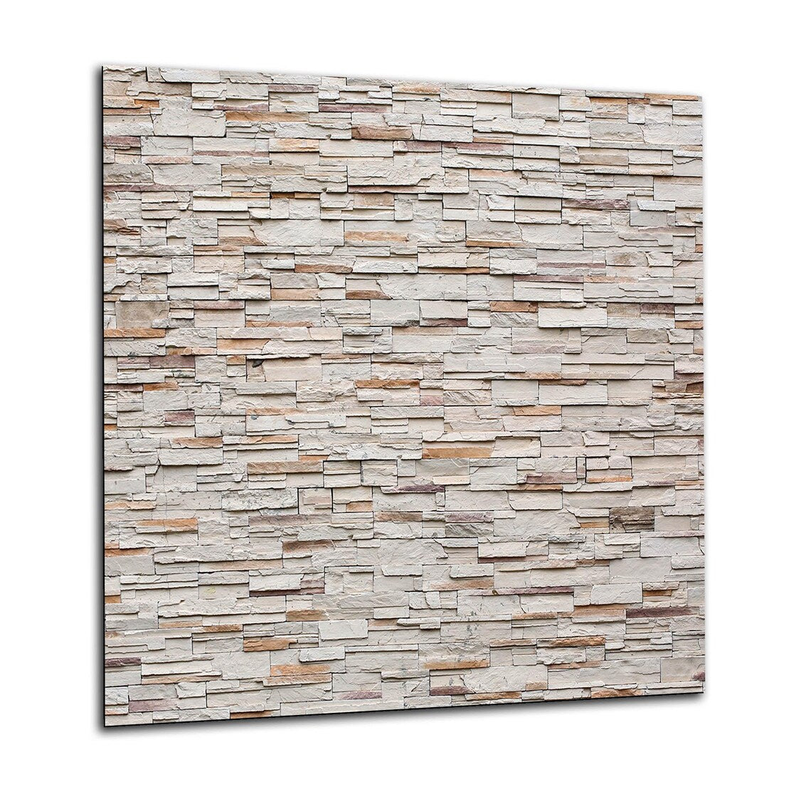 Cream Stones Glass Splashback
